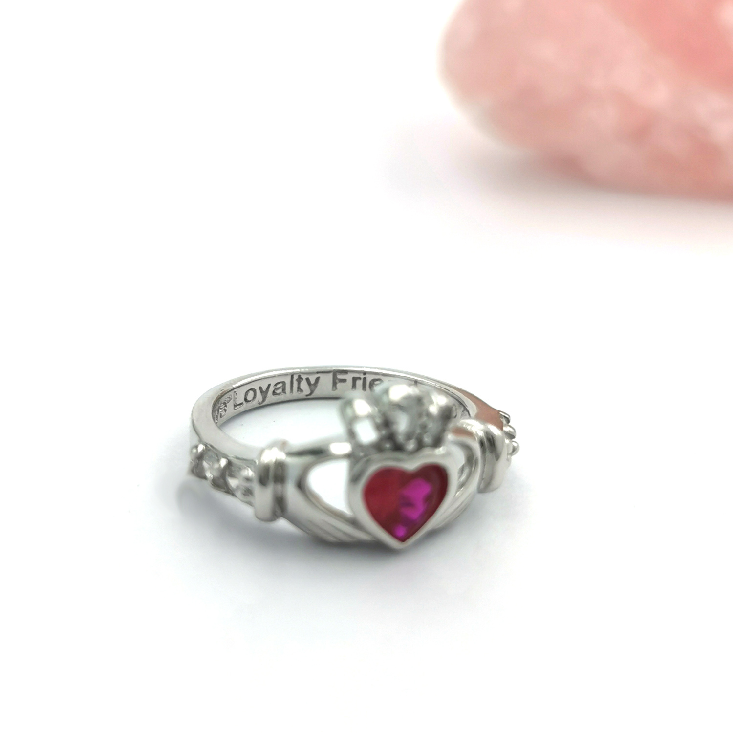 Womens Sterling Silver July Birthstone Ring