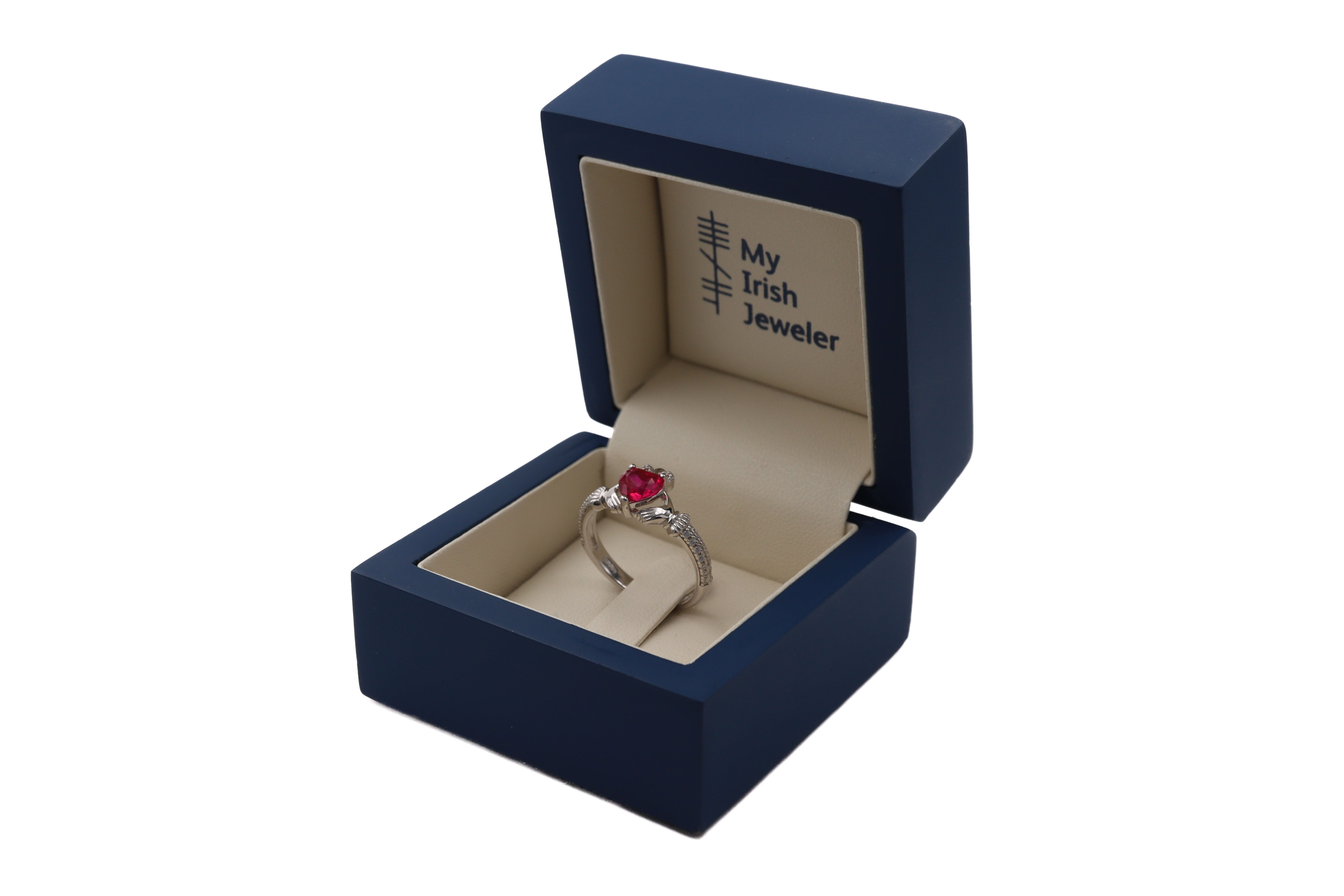 Real Sterling Silver July Birthstone 2.0mm Ring For Women. In Luxury Packaging.