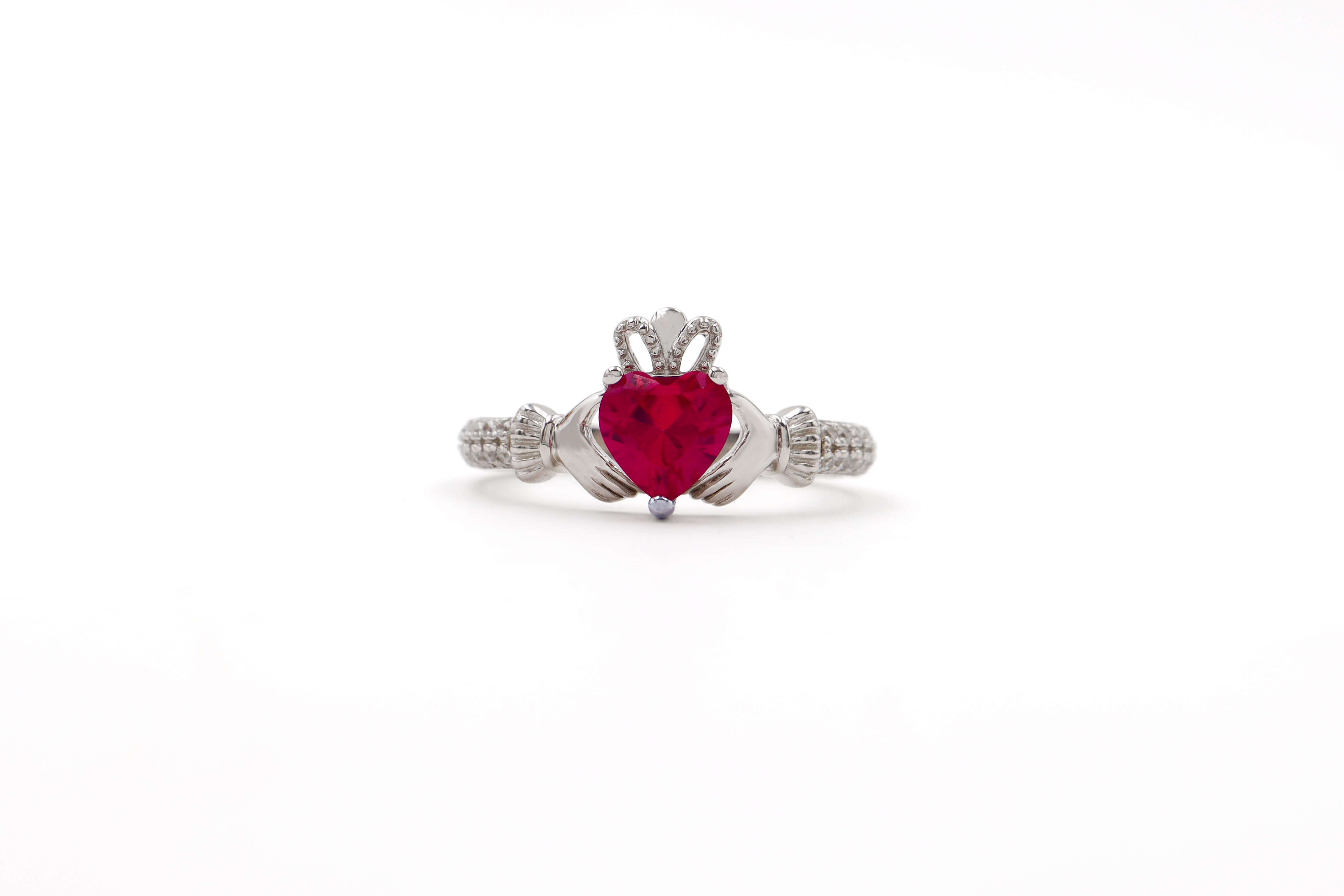 Genuine Sterling Silver July Birthstone 2.0mm Ring For Women