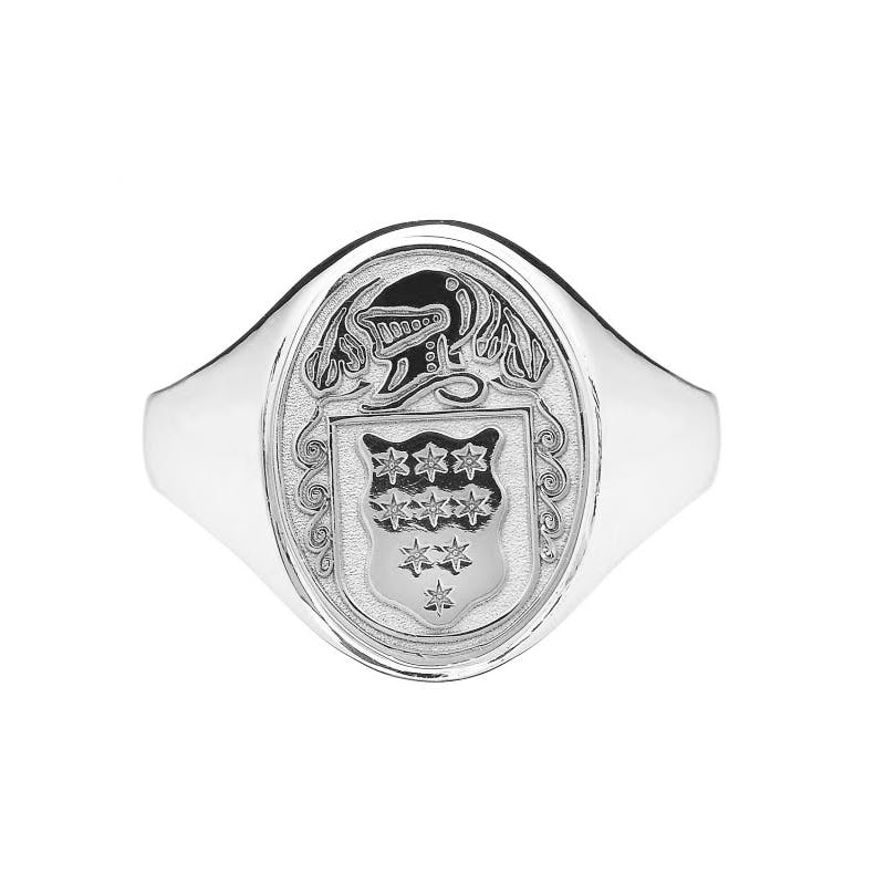 Family Crest Ring with Helmet