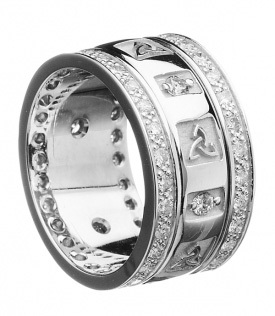 Gorgeous White Gold Trinity Knot Wedding Ring