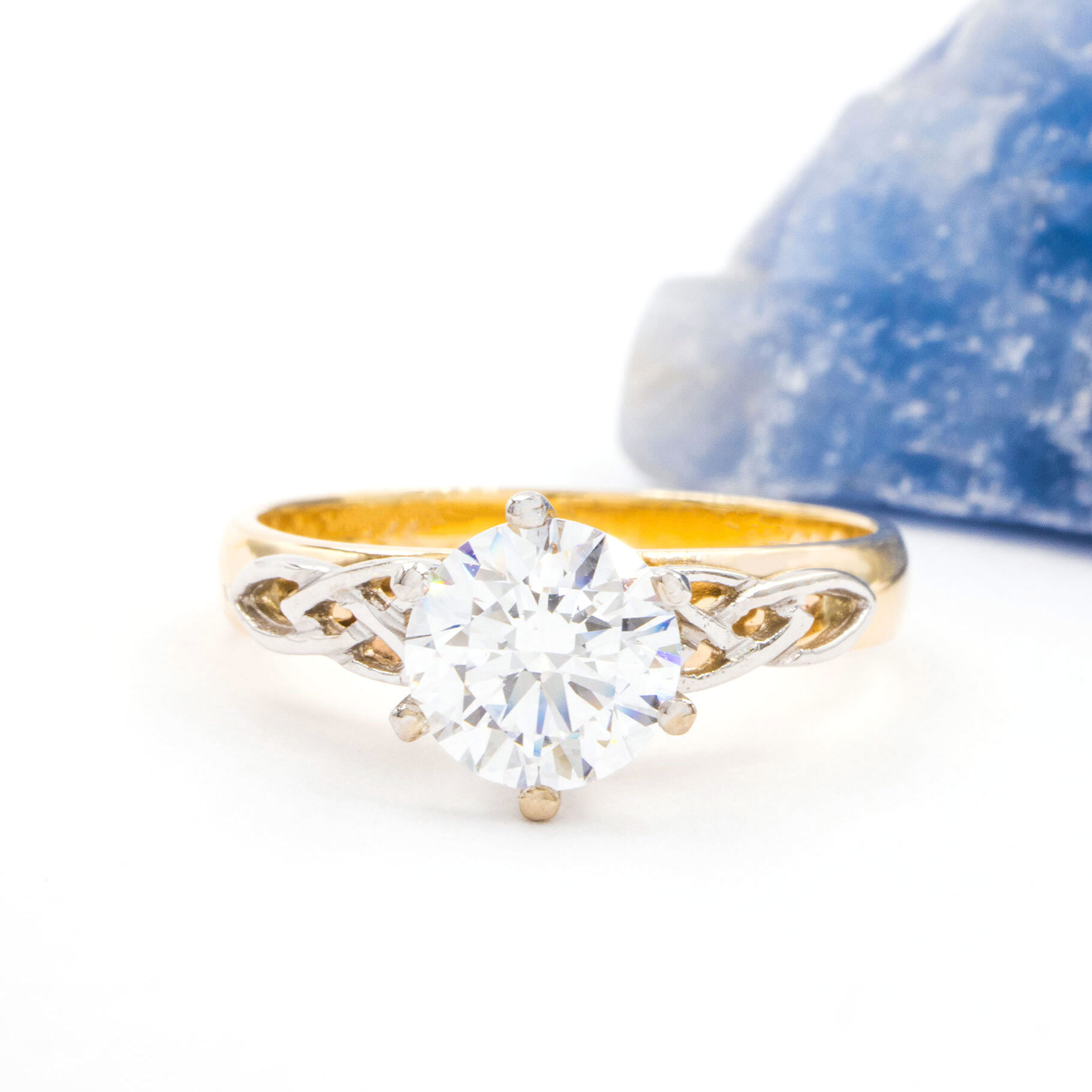 Trinity Knot Diamond Solitaire Ring