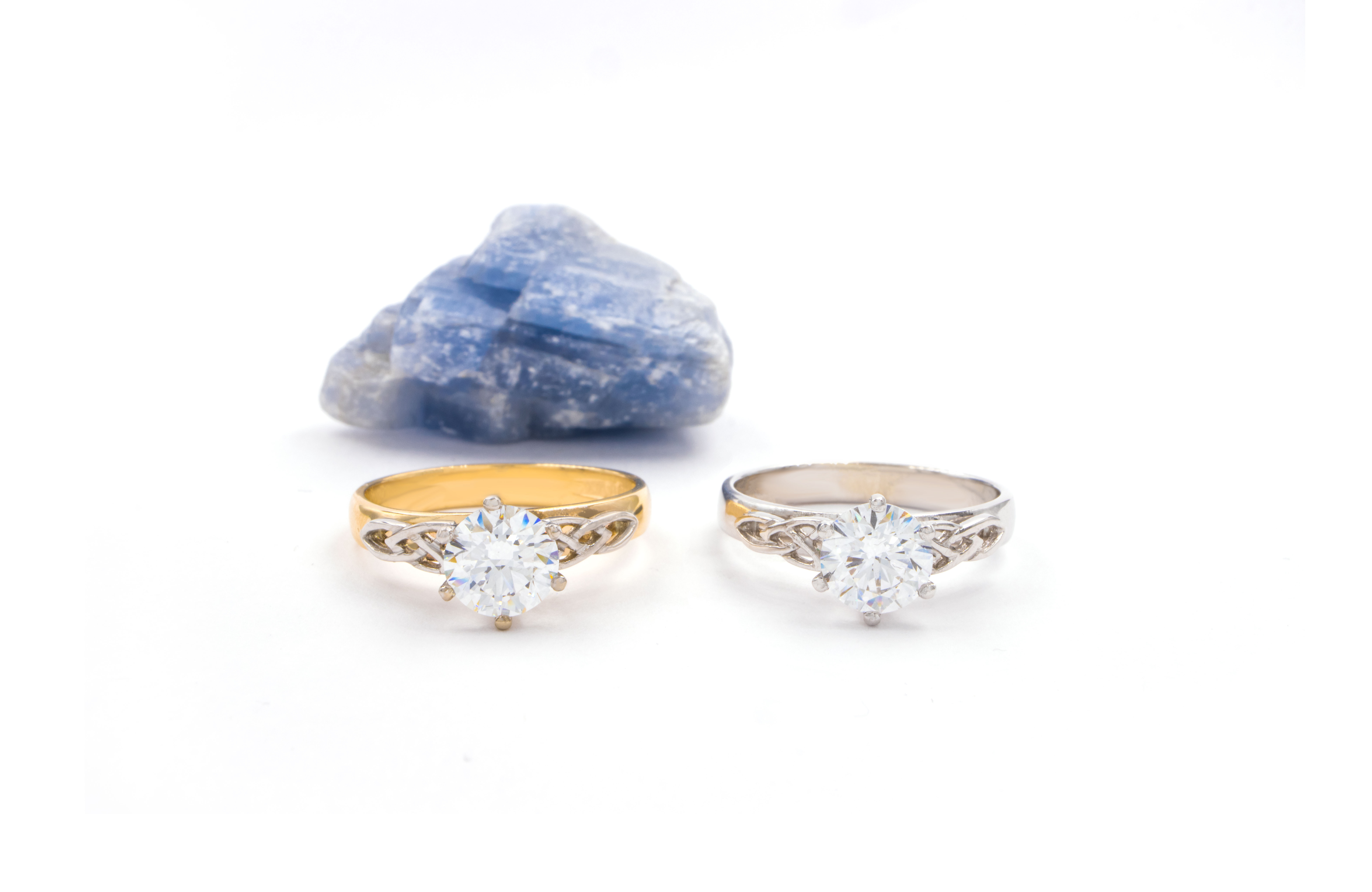 Womens Trinity Knot Ring in 14K Yellow Gold & White Gold With a Polished Finish