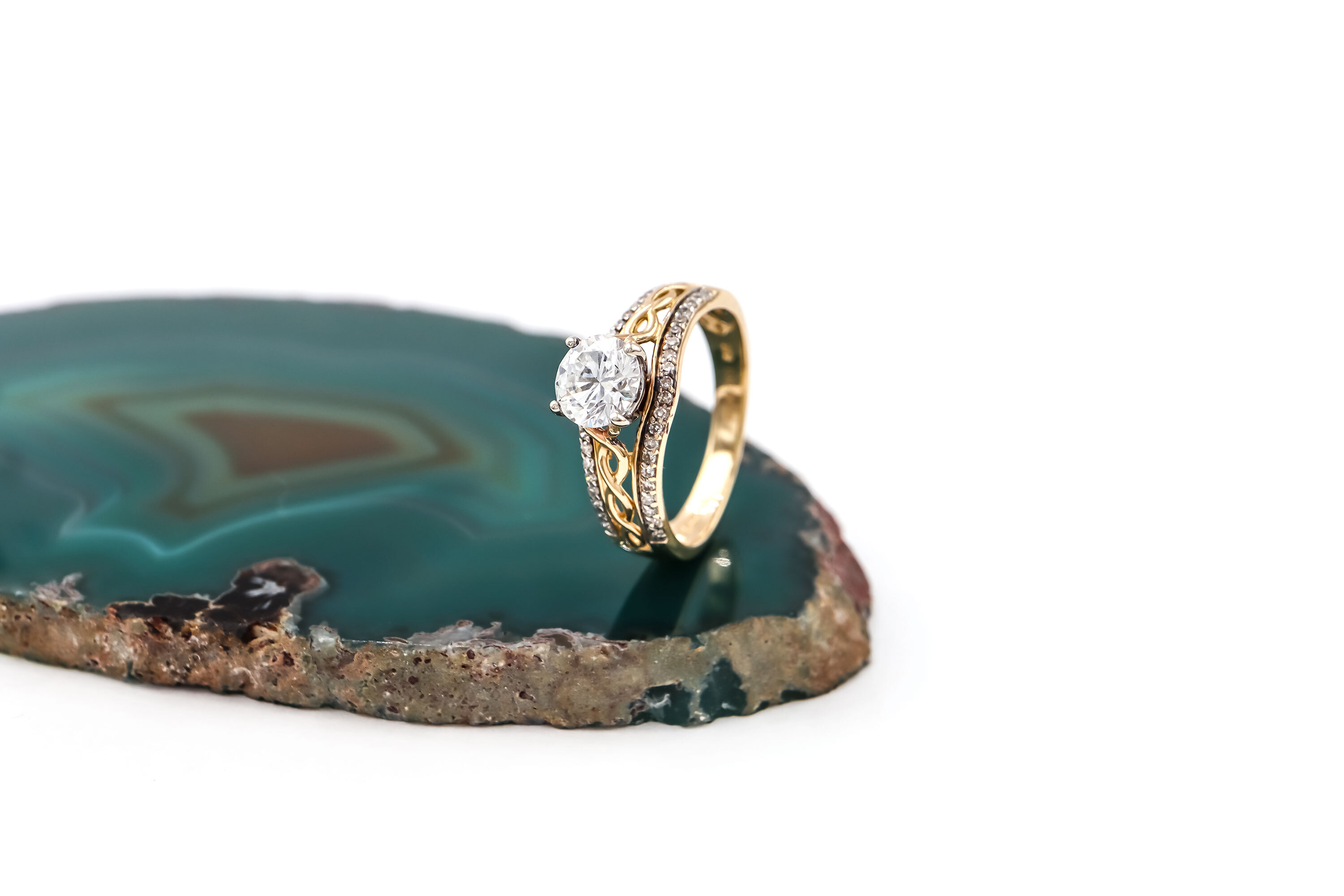Womens Polished Celtic Knot Ring in Real 14K Yellow Gold