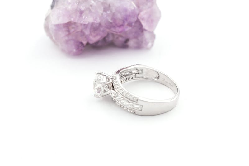 Irish 14K White Gold Celtic Knot 1.00ct Lab Grown Diamond Ring For Women
