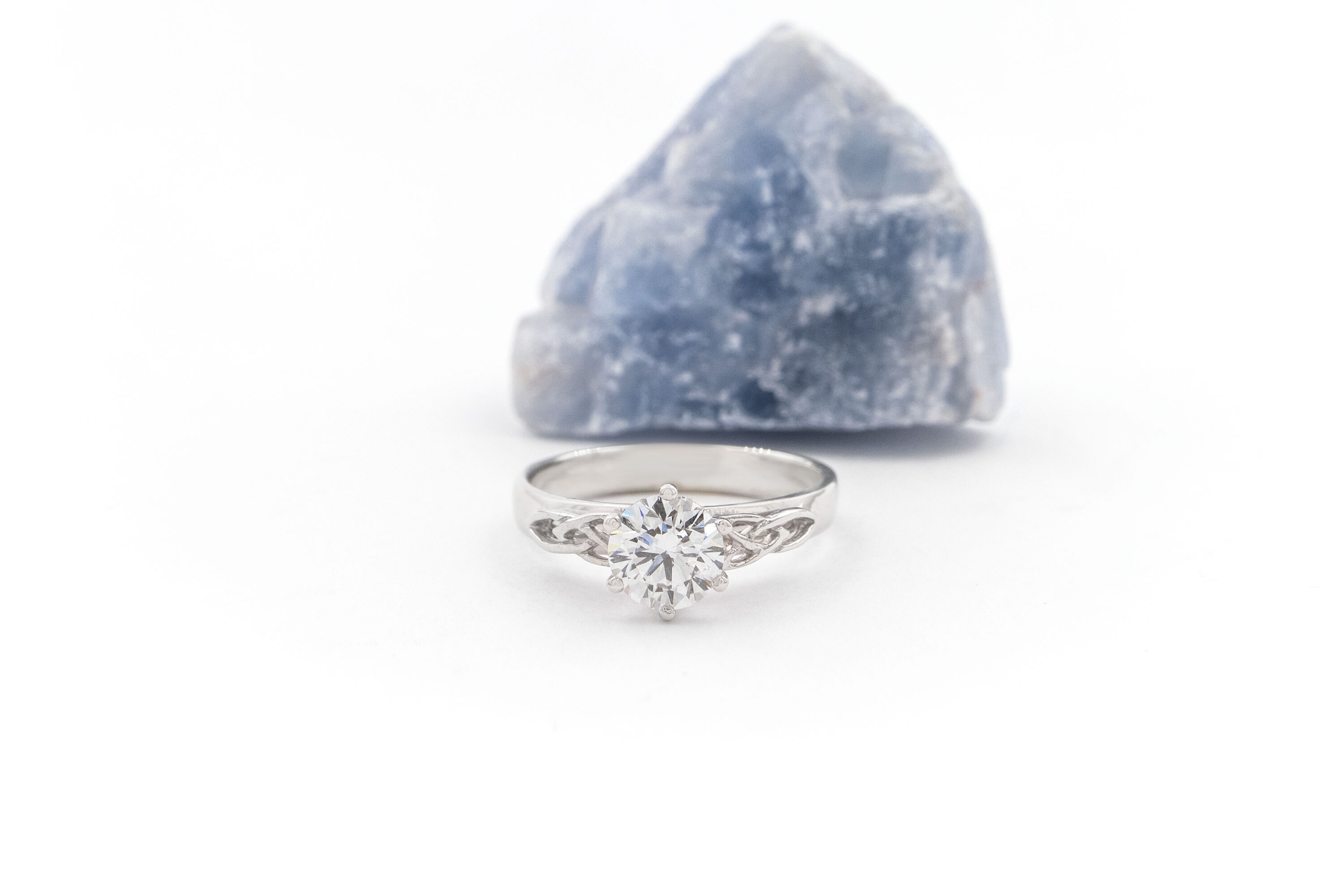 Trinity Knot Diamond Solitaire Ring