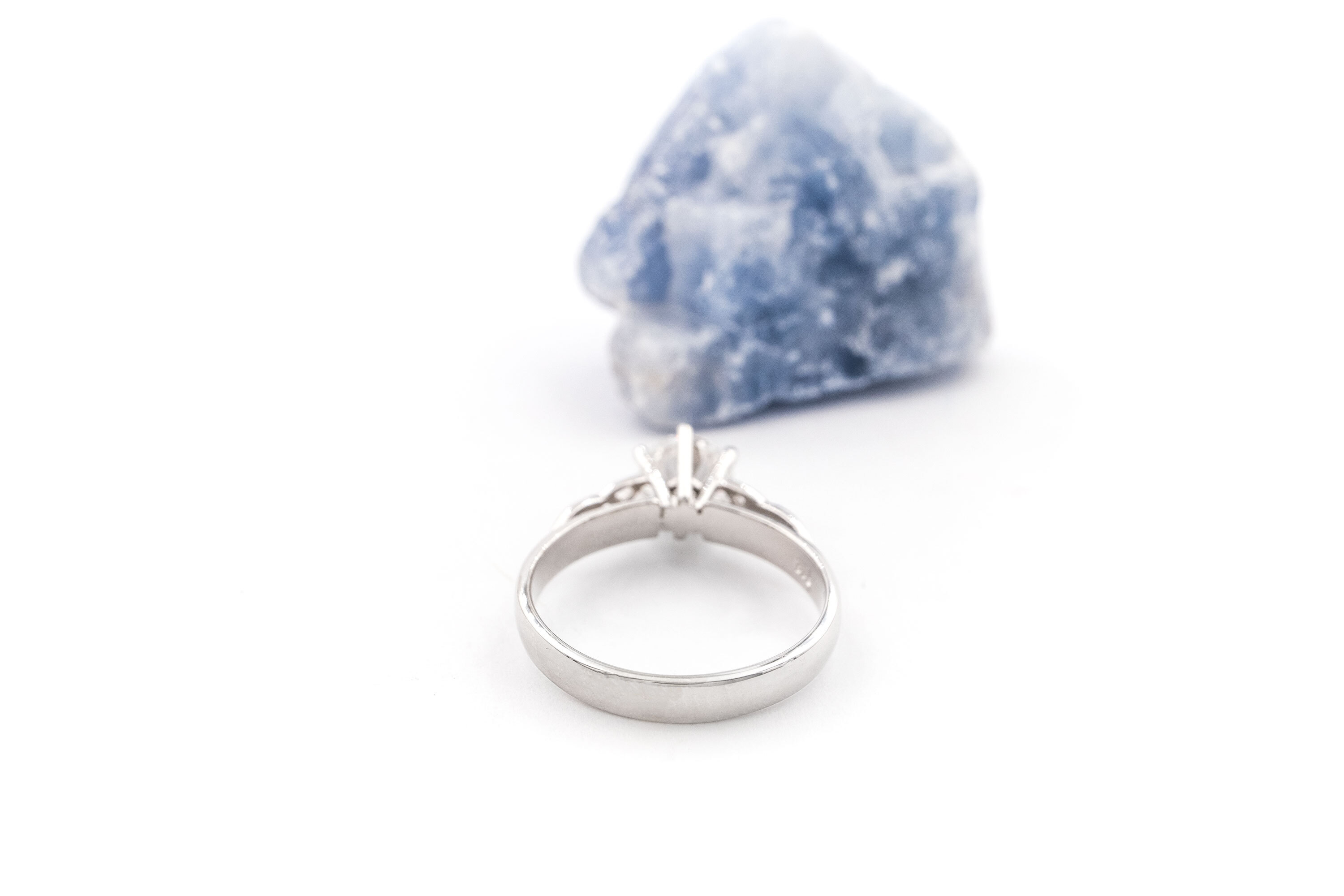 Womens White Gold Trinity Knot Engagement Ring