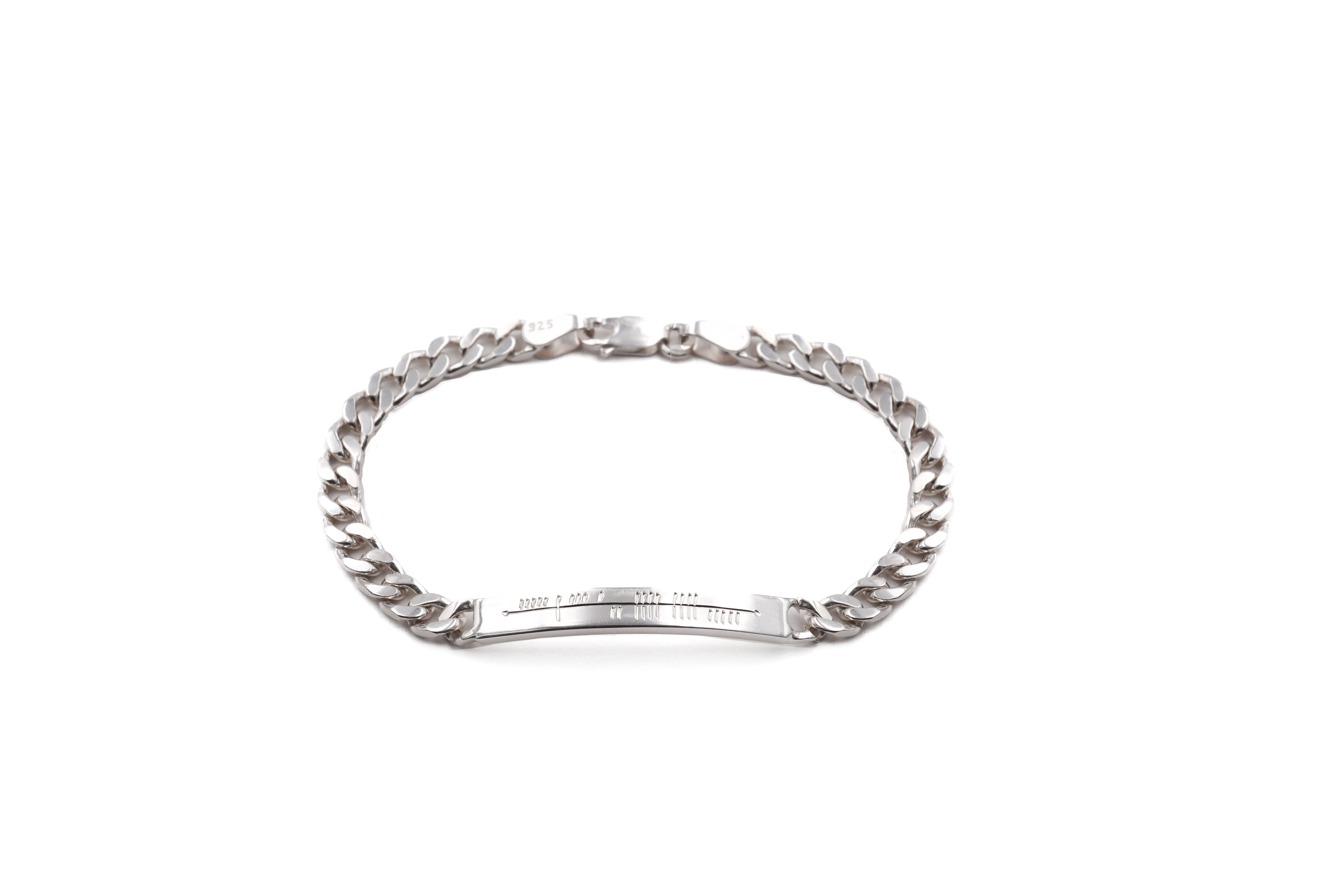 Womens Sterling Silver Ogham Bracelet