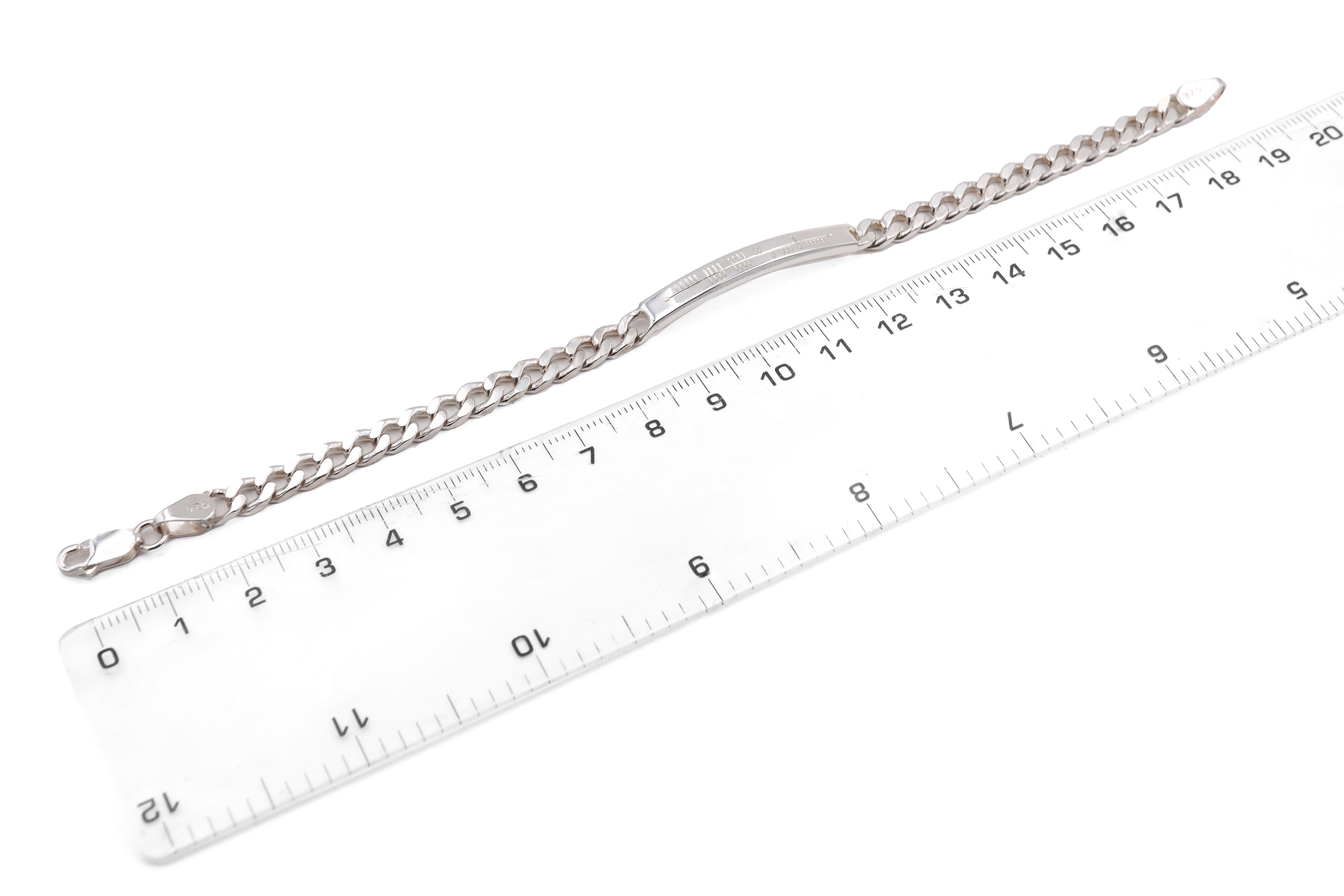 Authentic Sterling Silver Ogham & Gaelic Bracelet For Women. Picture For Scale.