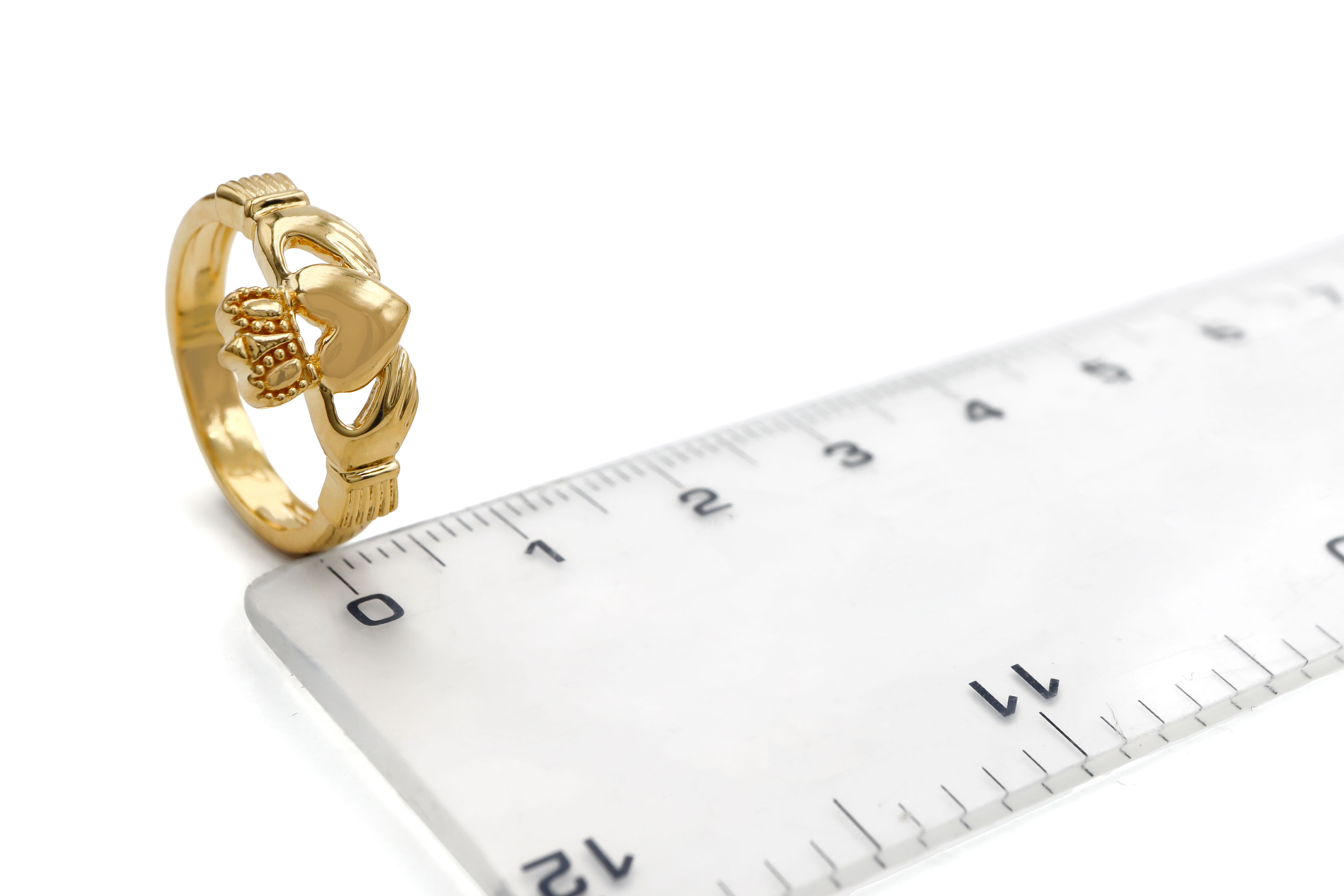 Ladies Gold Vermeil Claddagh Ring Sku 25198 scale