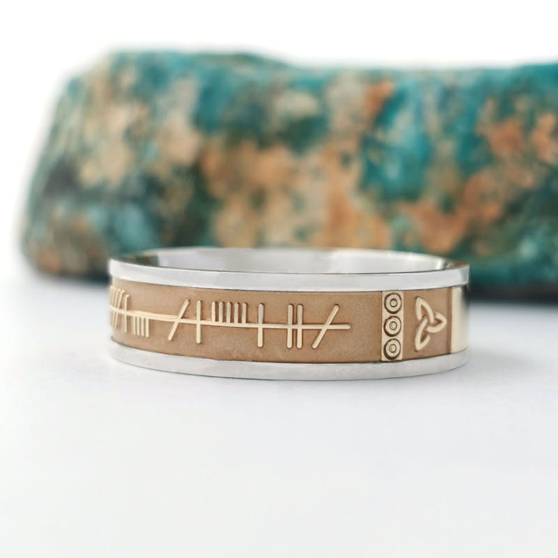 Ogham Mo Anam Cara Ring, Made in Ireland