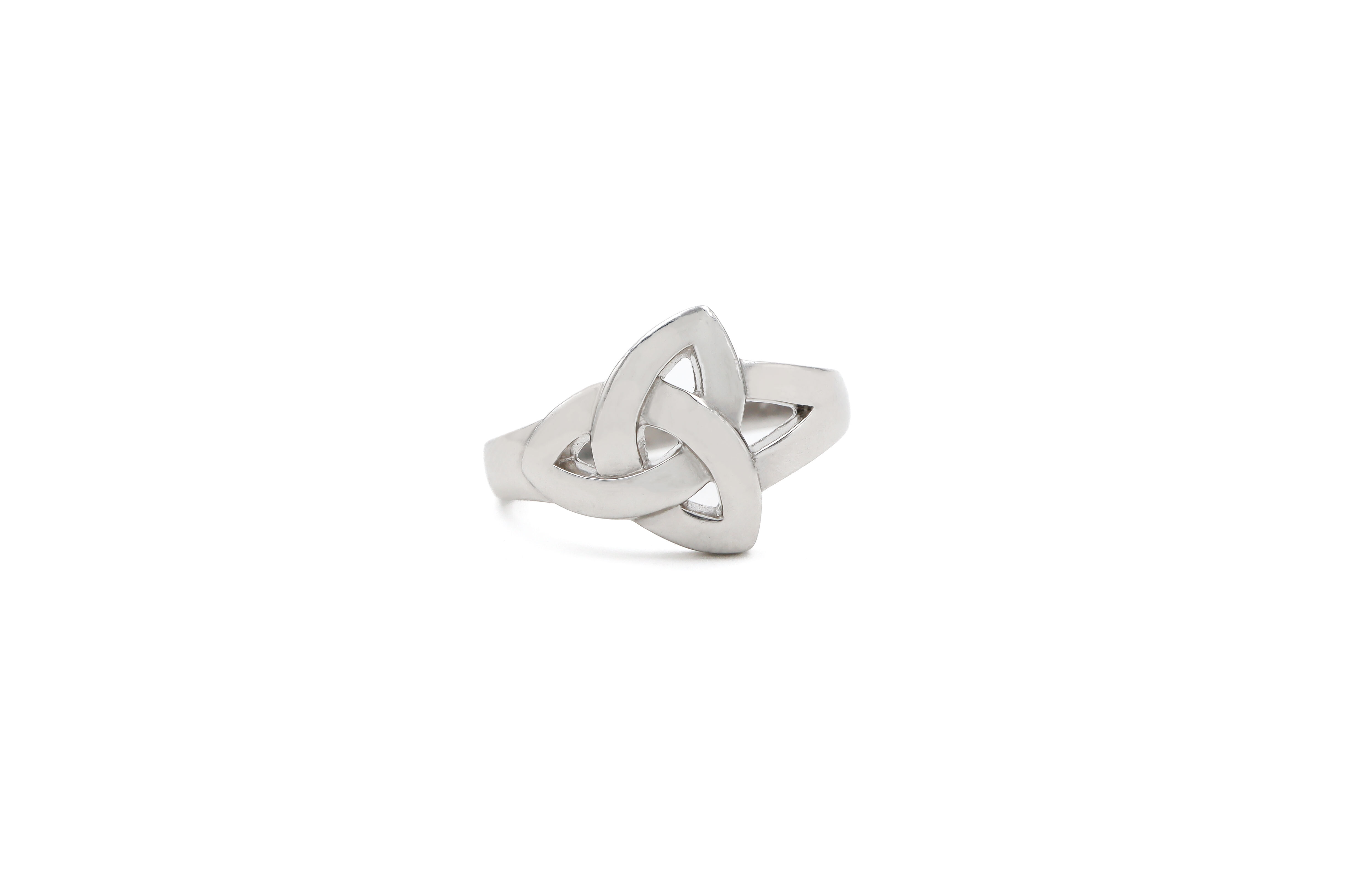 Ladies Silver Trinity Knot Ring Sku 1672 white background