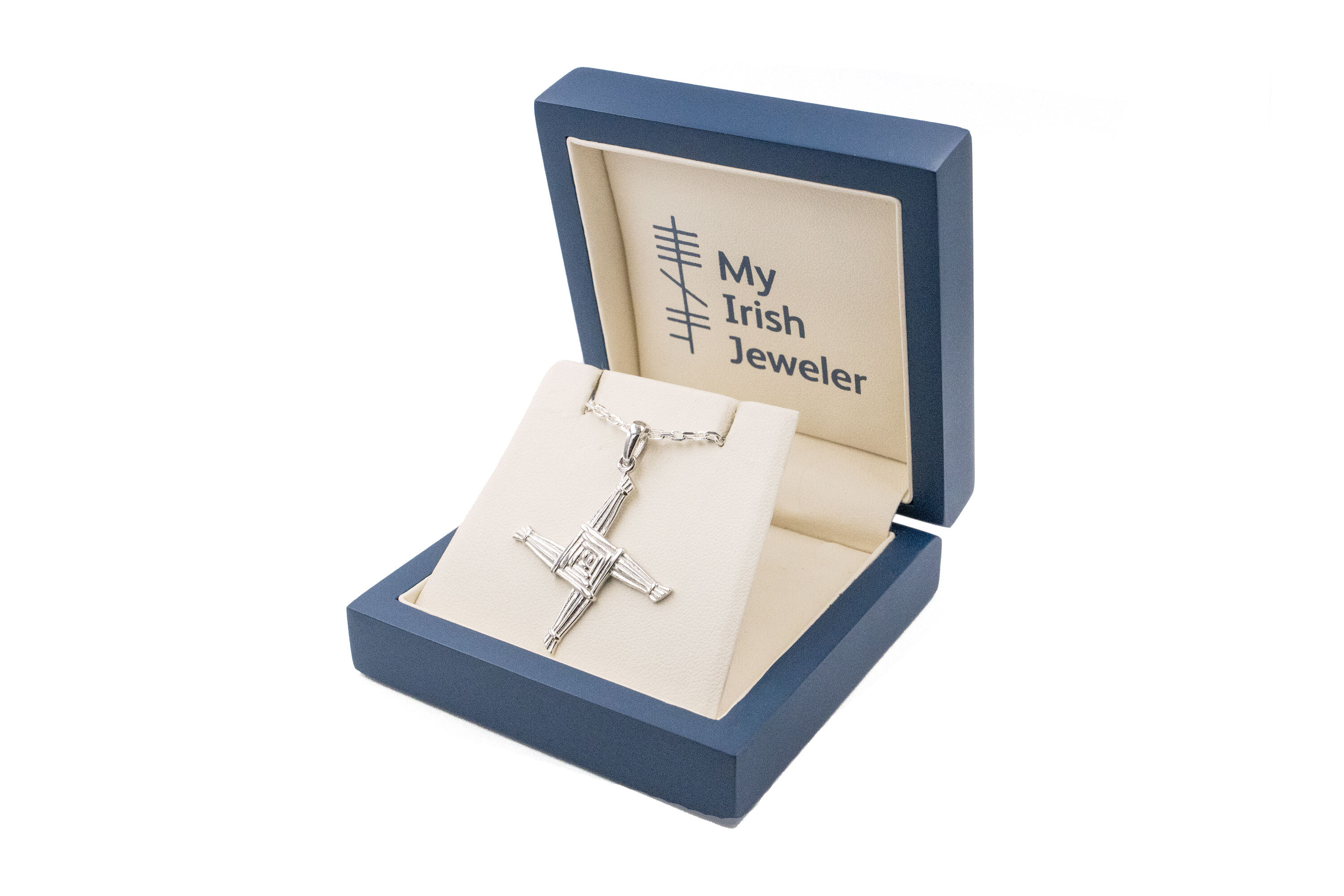 Large Genuine Sterling Silver St Brigids Cross Necklace