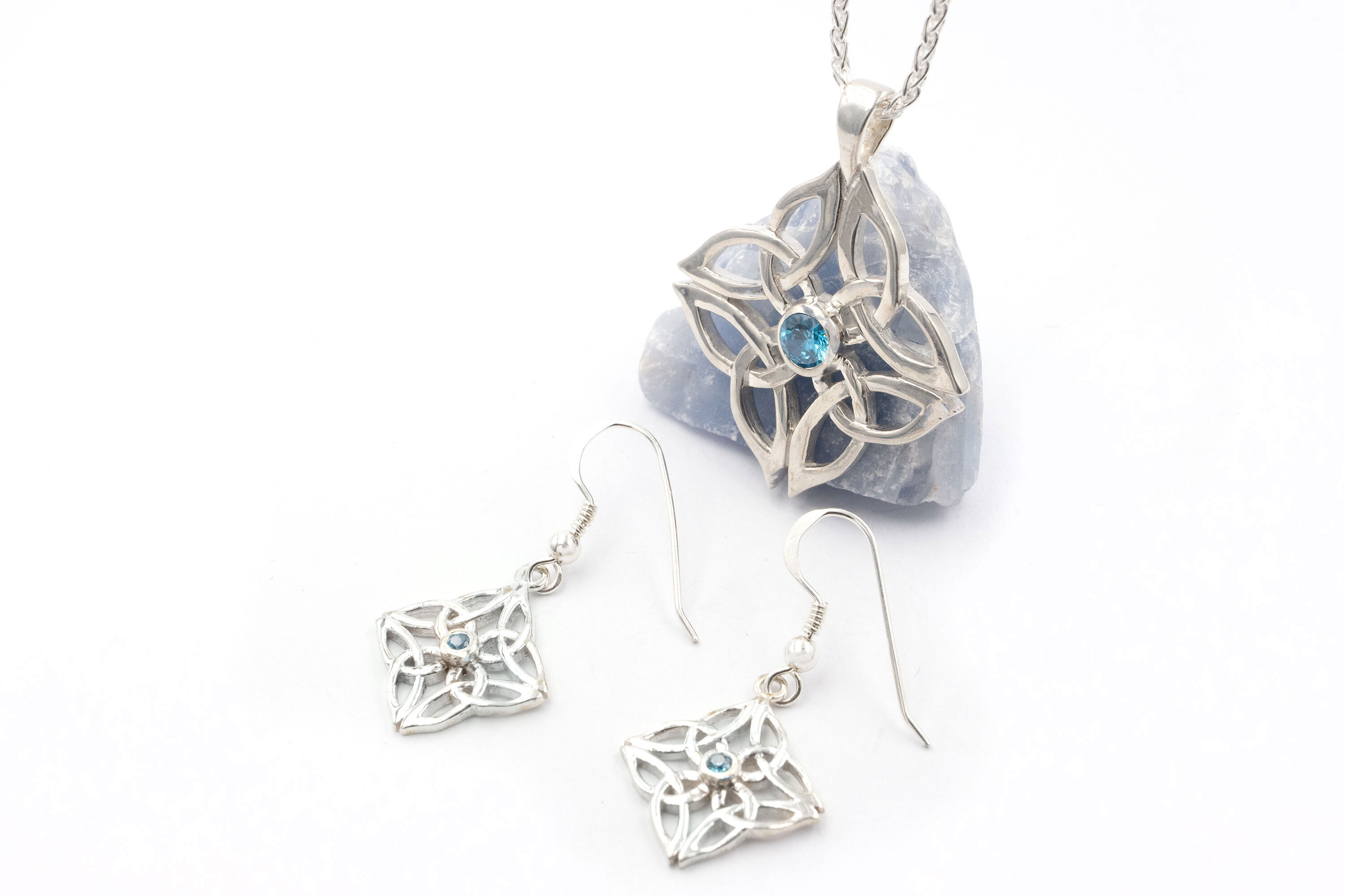 Real Sterling Silver Celtic Knot Earrings For Women With a Polished Finish
