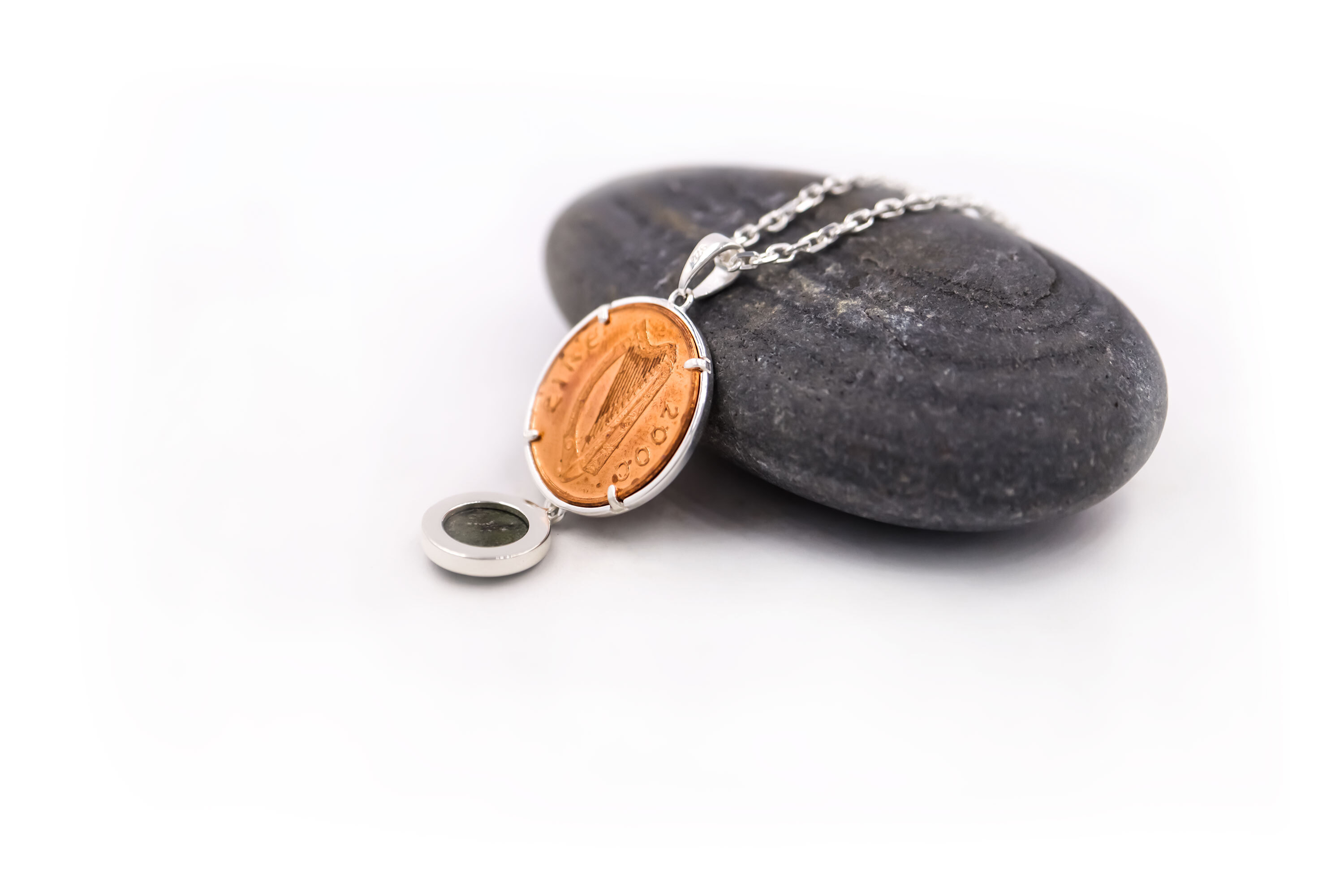 Silver penny store necklace