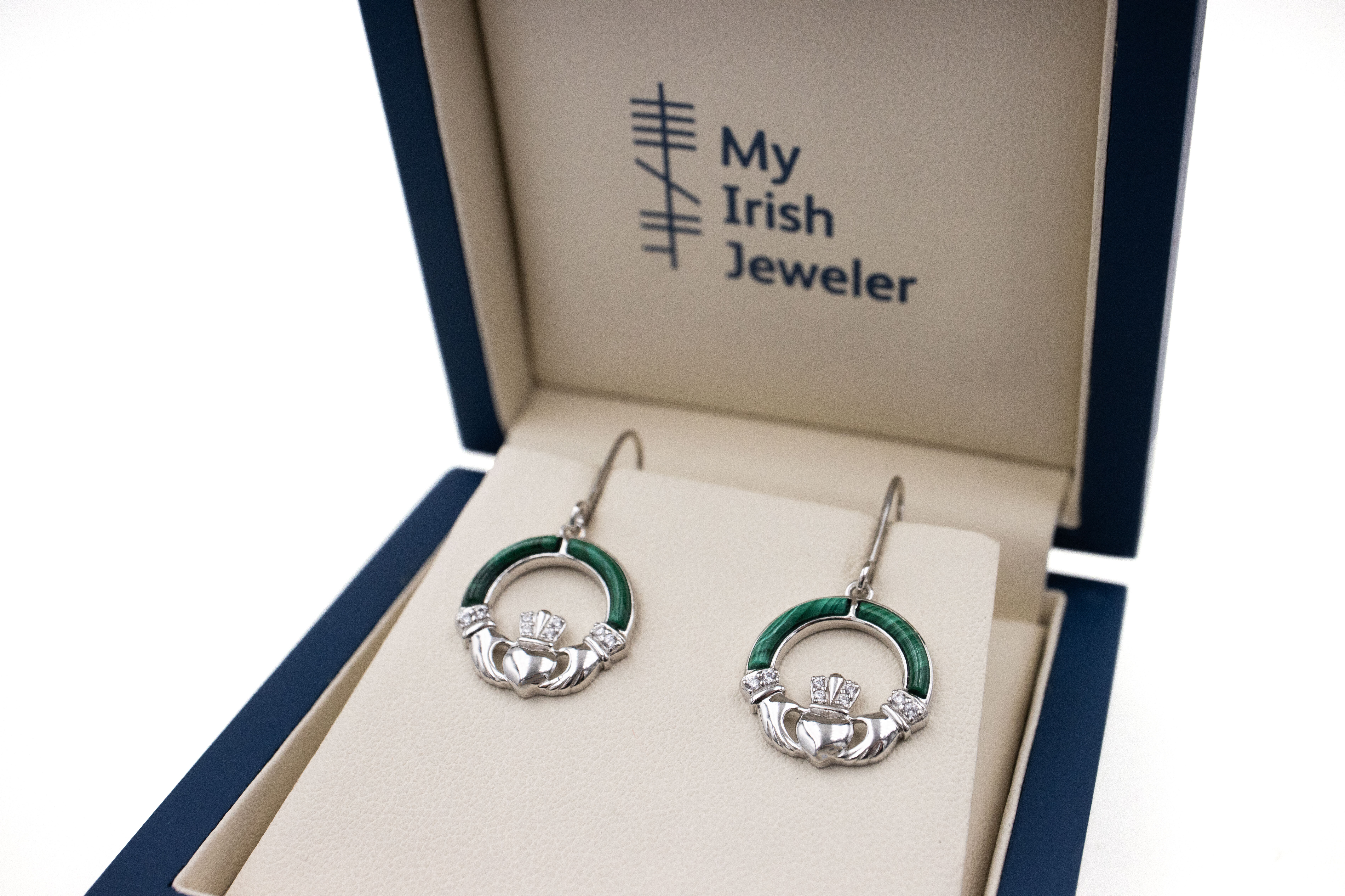 Gorgeous Sterling Silver Claddagh Earrings With a Polished Finish For Women. In Luxury Packaging.