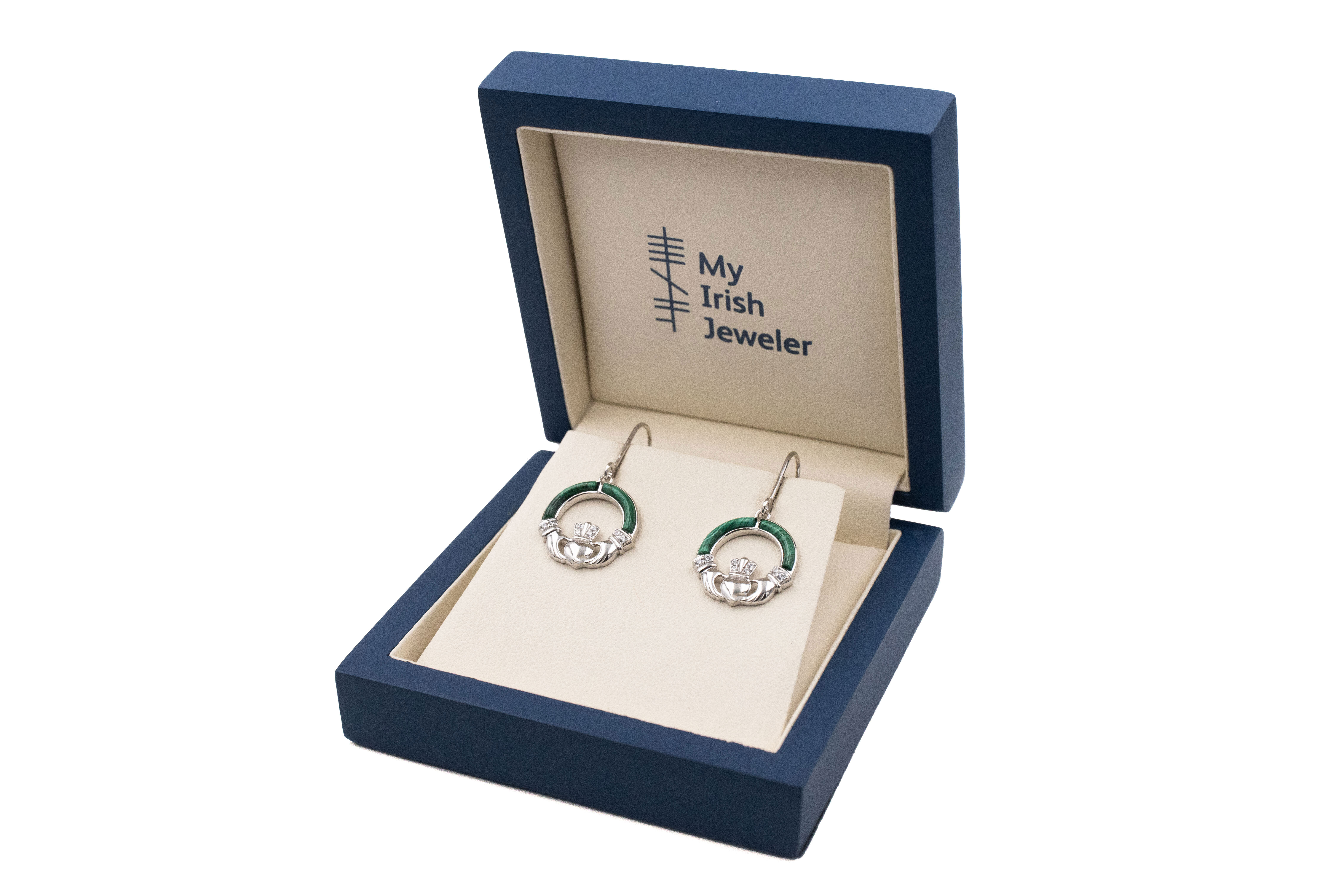 Real Sterling Silver Claddagh Gift Set For Women With a Polished Finish. In Luxury Packaging.