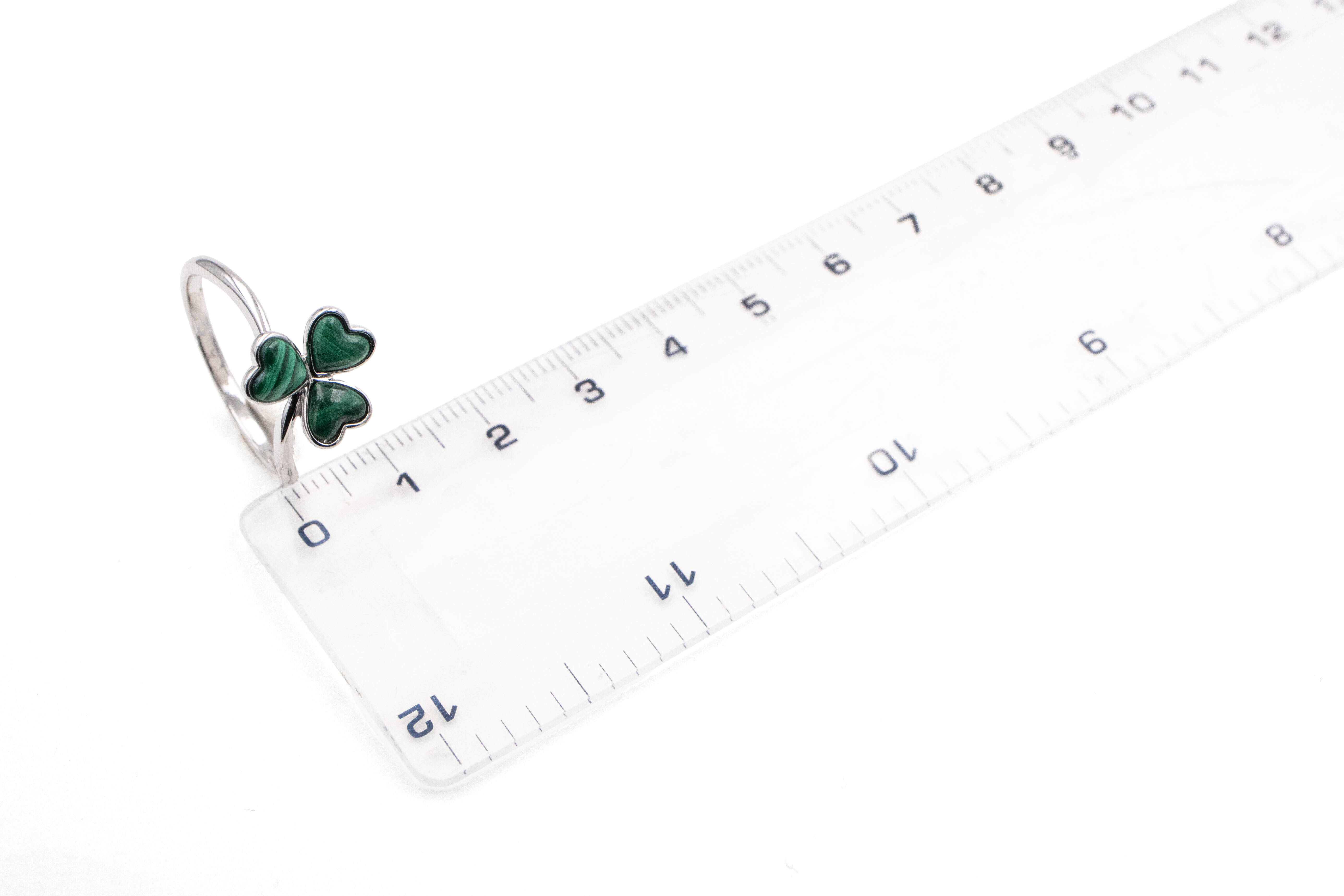 Gorgeous Sterling Silver Shamrock Ring For Women With a Polished Finish. Picture For Scale.