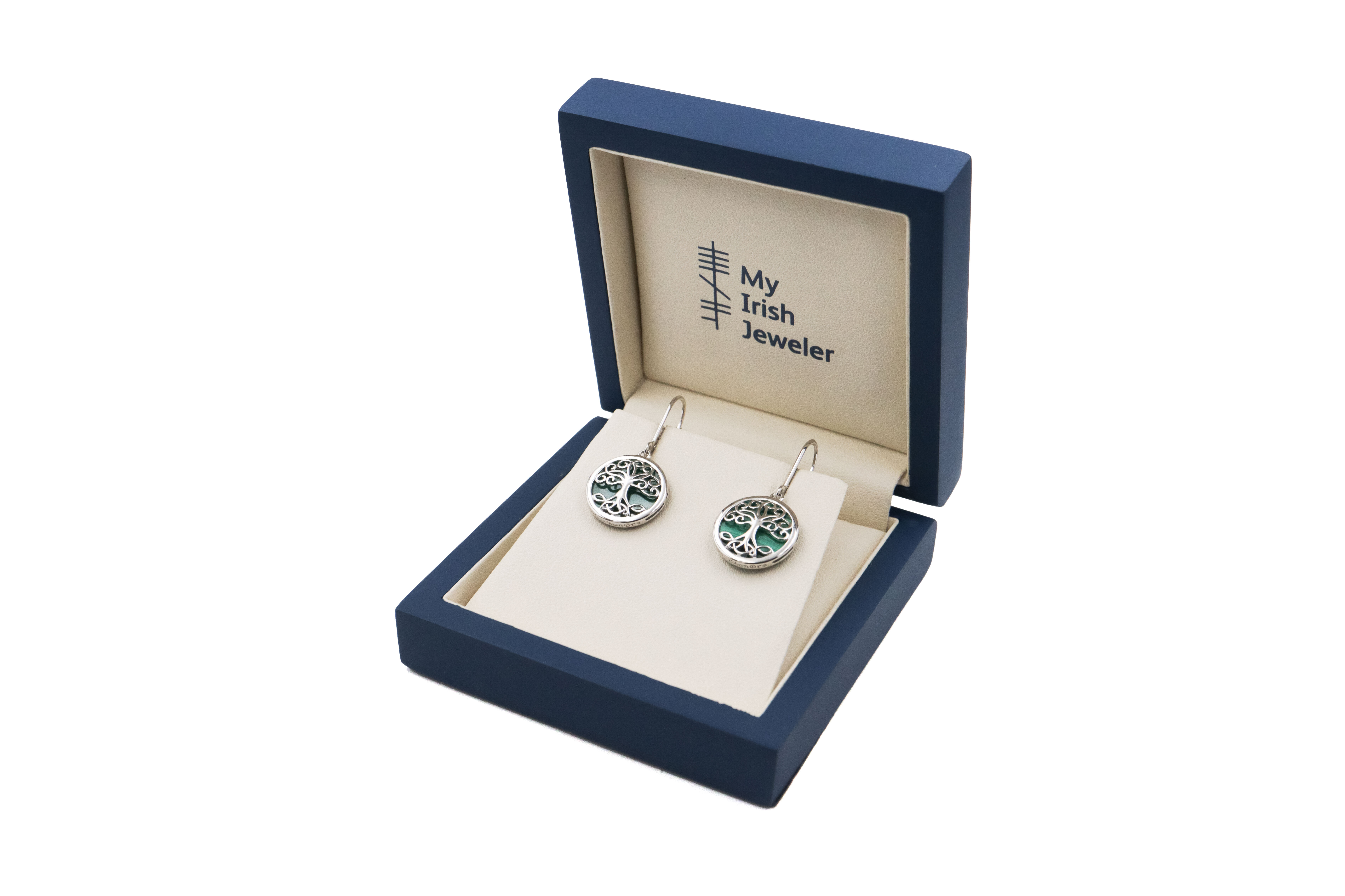 Womens Tree of Life Earrings in Sterling Silver. In Luxury Packaging.