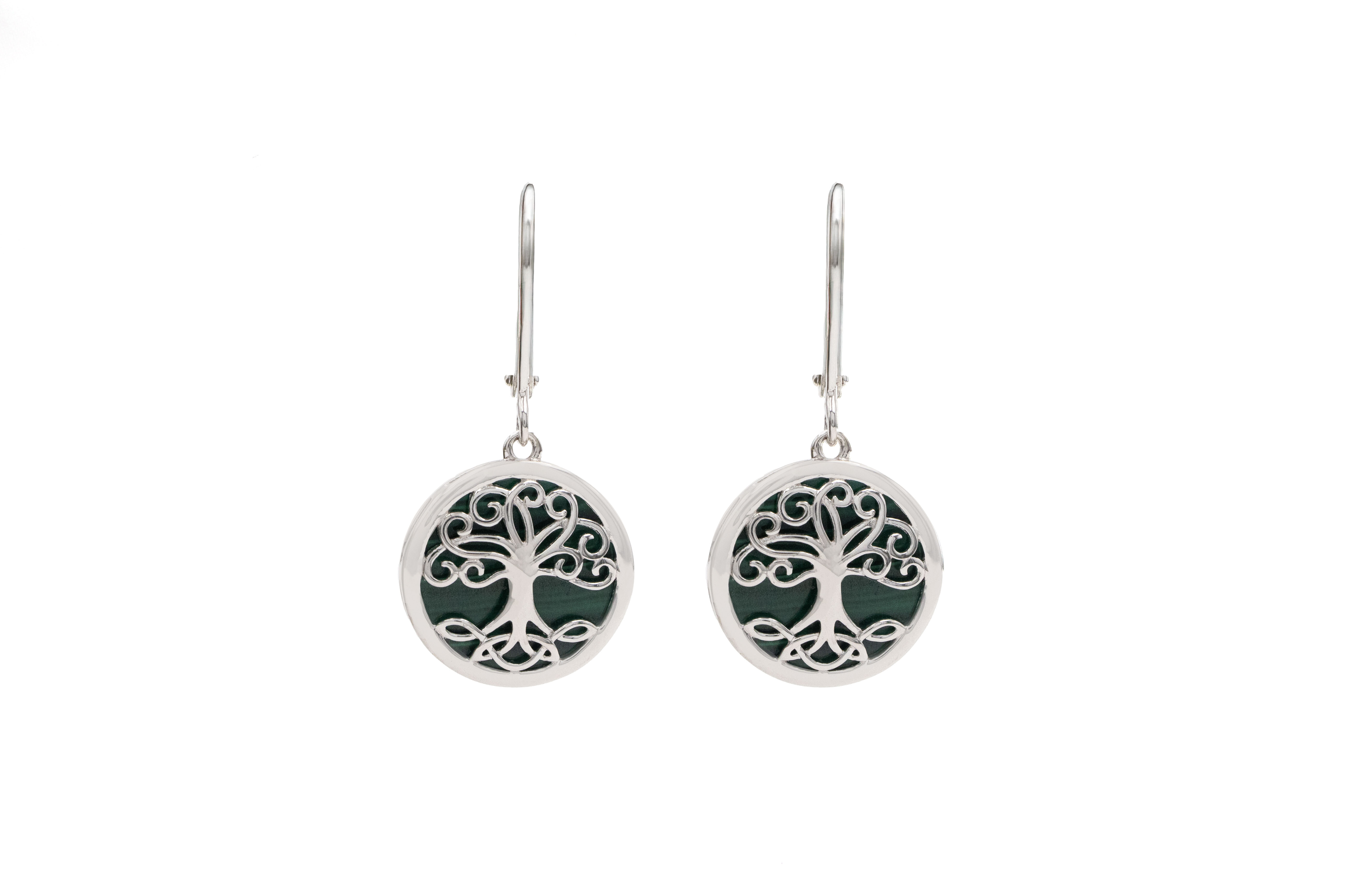 Authentic Sterling Silver Tree of Life Earrings For Women