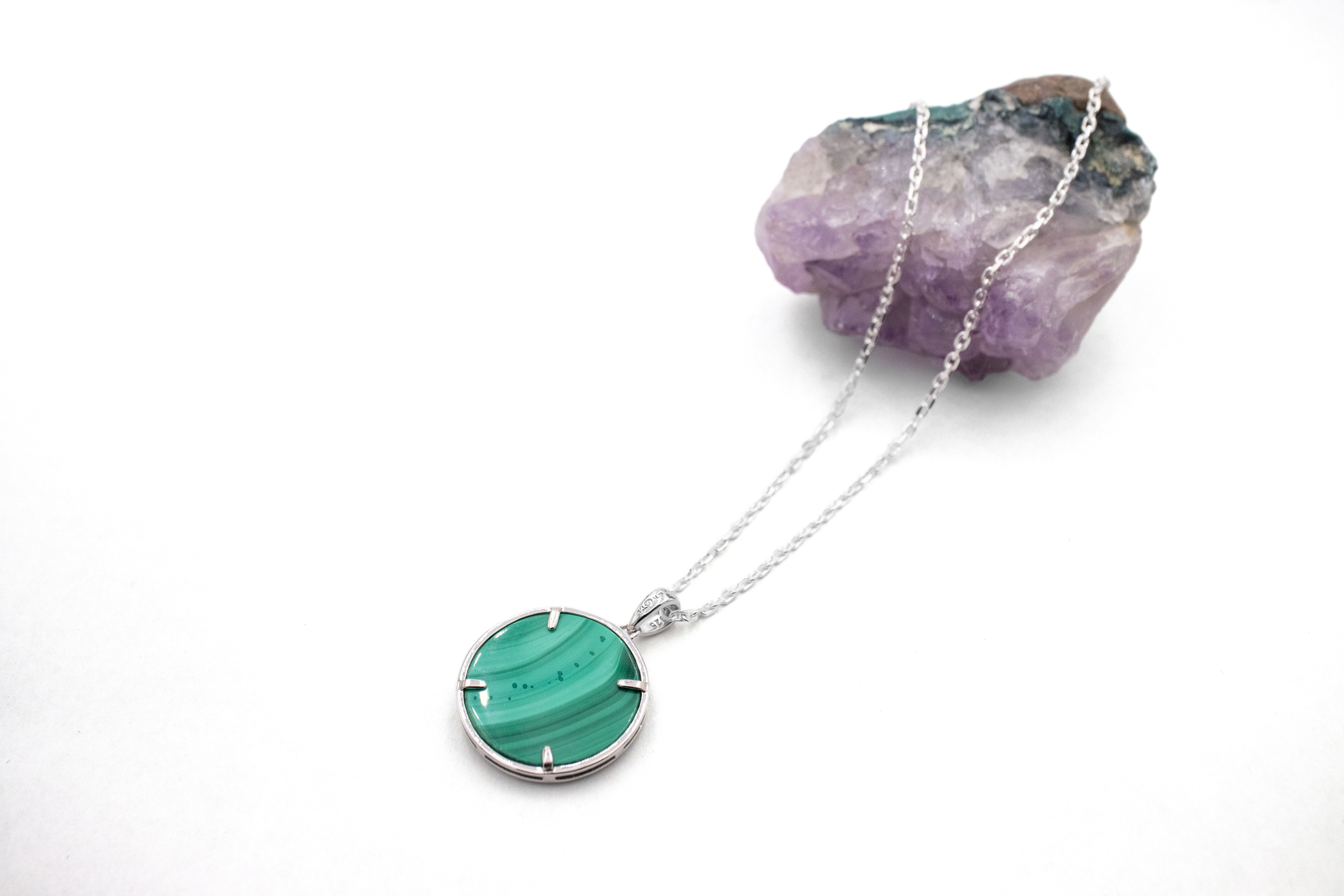 Authentic Sterling Silver Tree of Life Necklace For Women With a Polished Finish. Picture Of The Back.