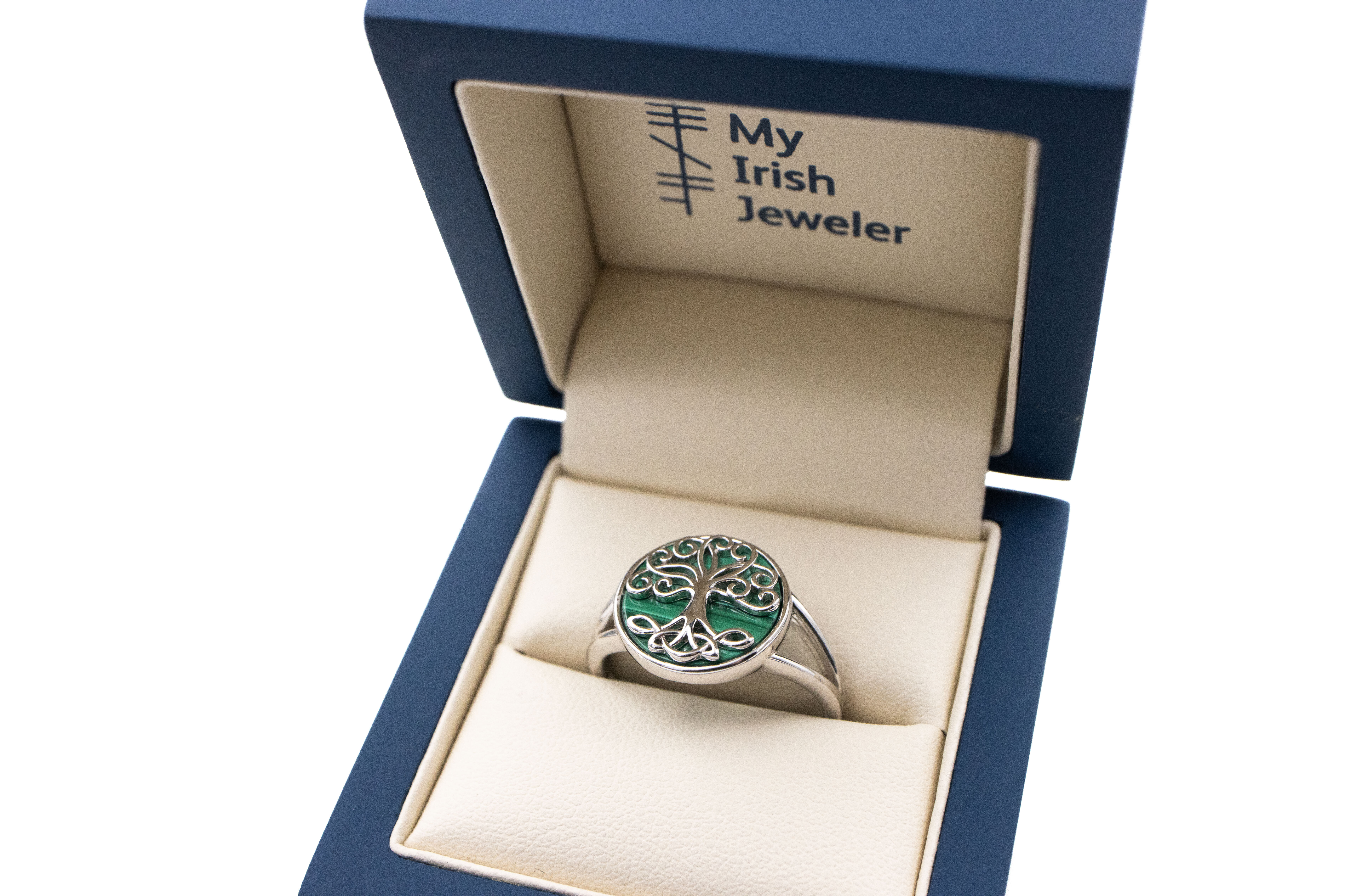Authentic Sterling Silver Tree of Life Ring With a Polished Finish For Women. In Luxury Packaging.