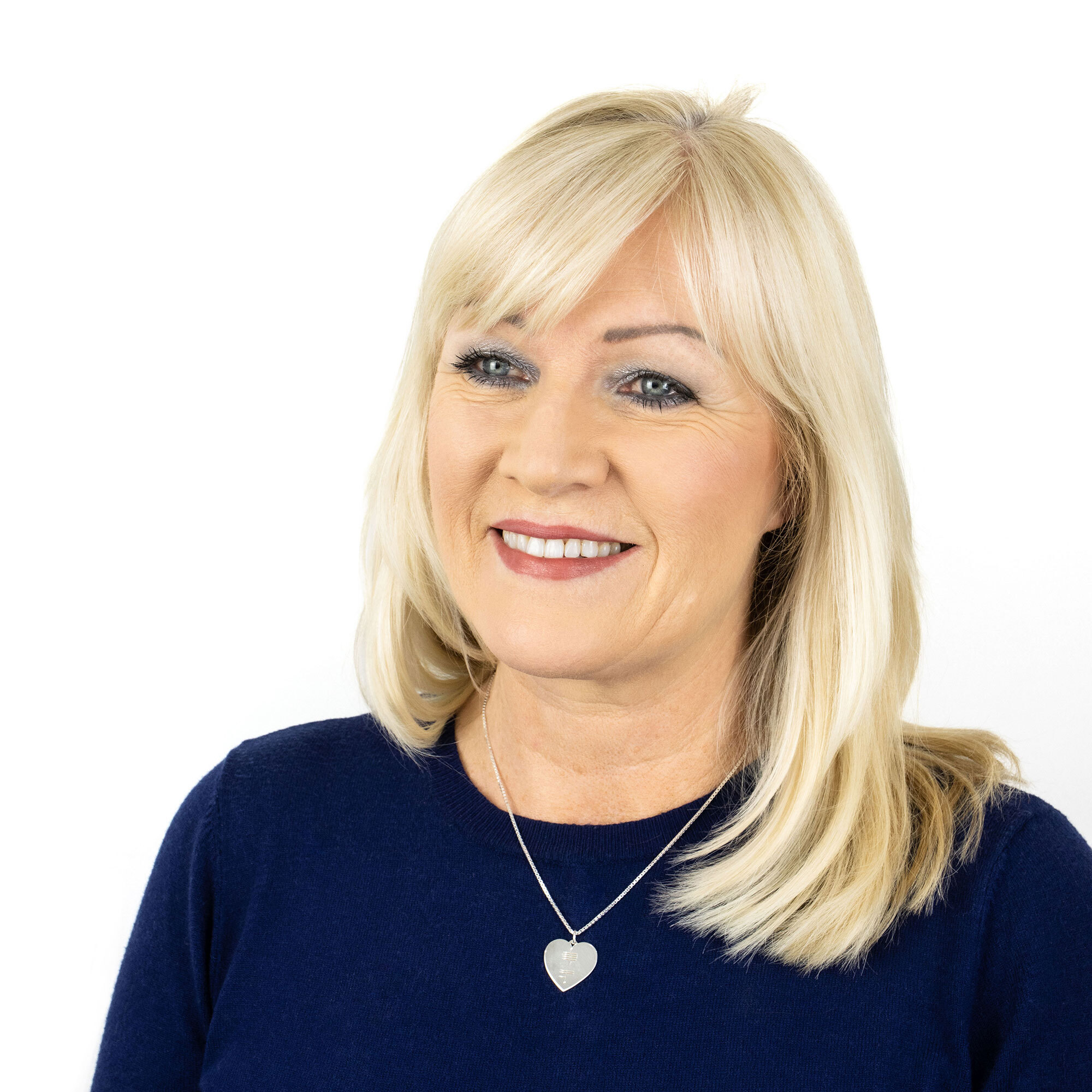 Womens Gorgeous Sterling Silver Ogham Engravable Necklace - Model Photo