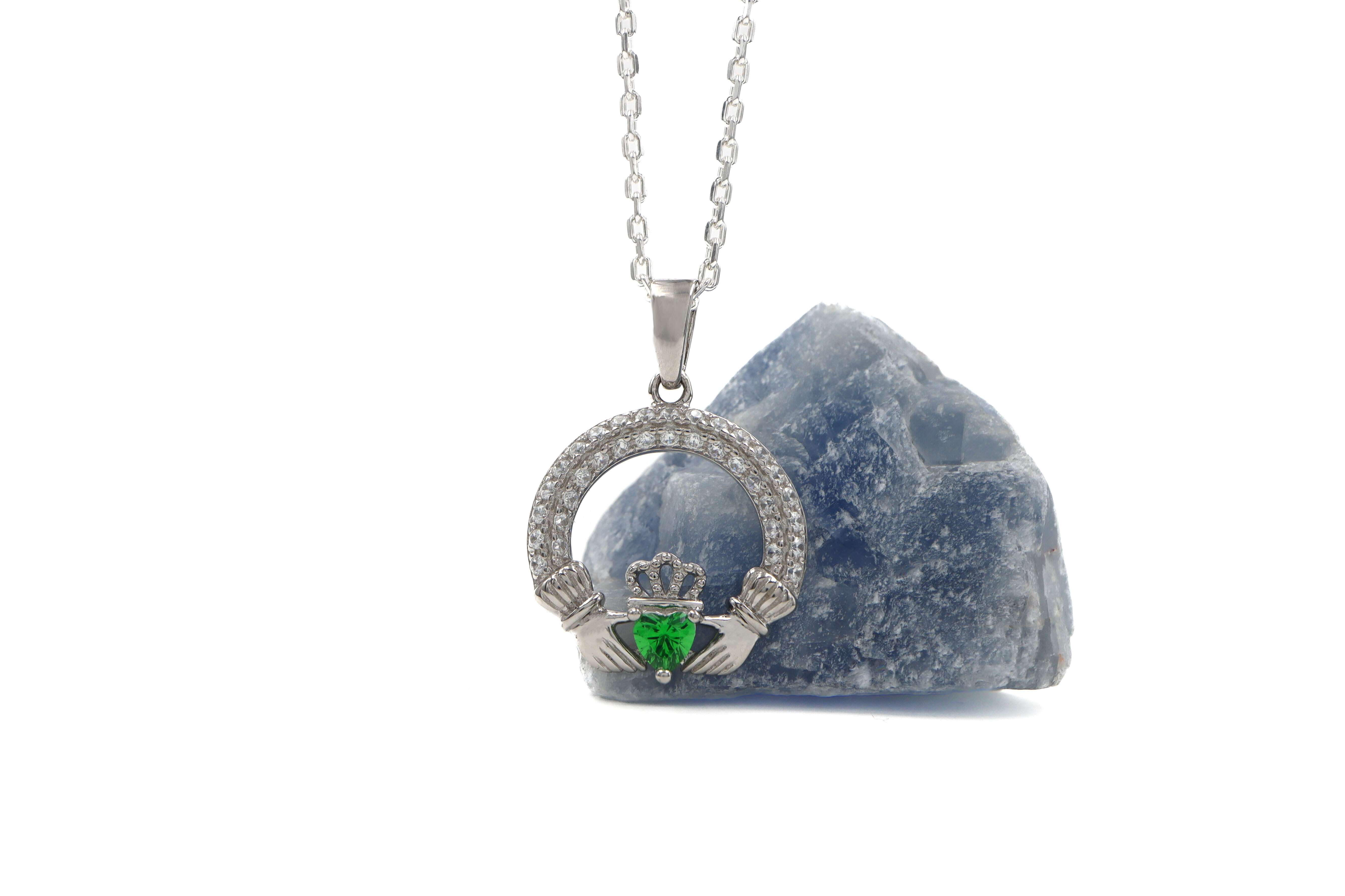 Striking Sterling Silver May Birthstone Gift Set For Women With a Polished Finish