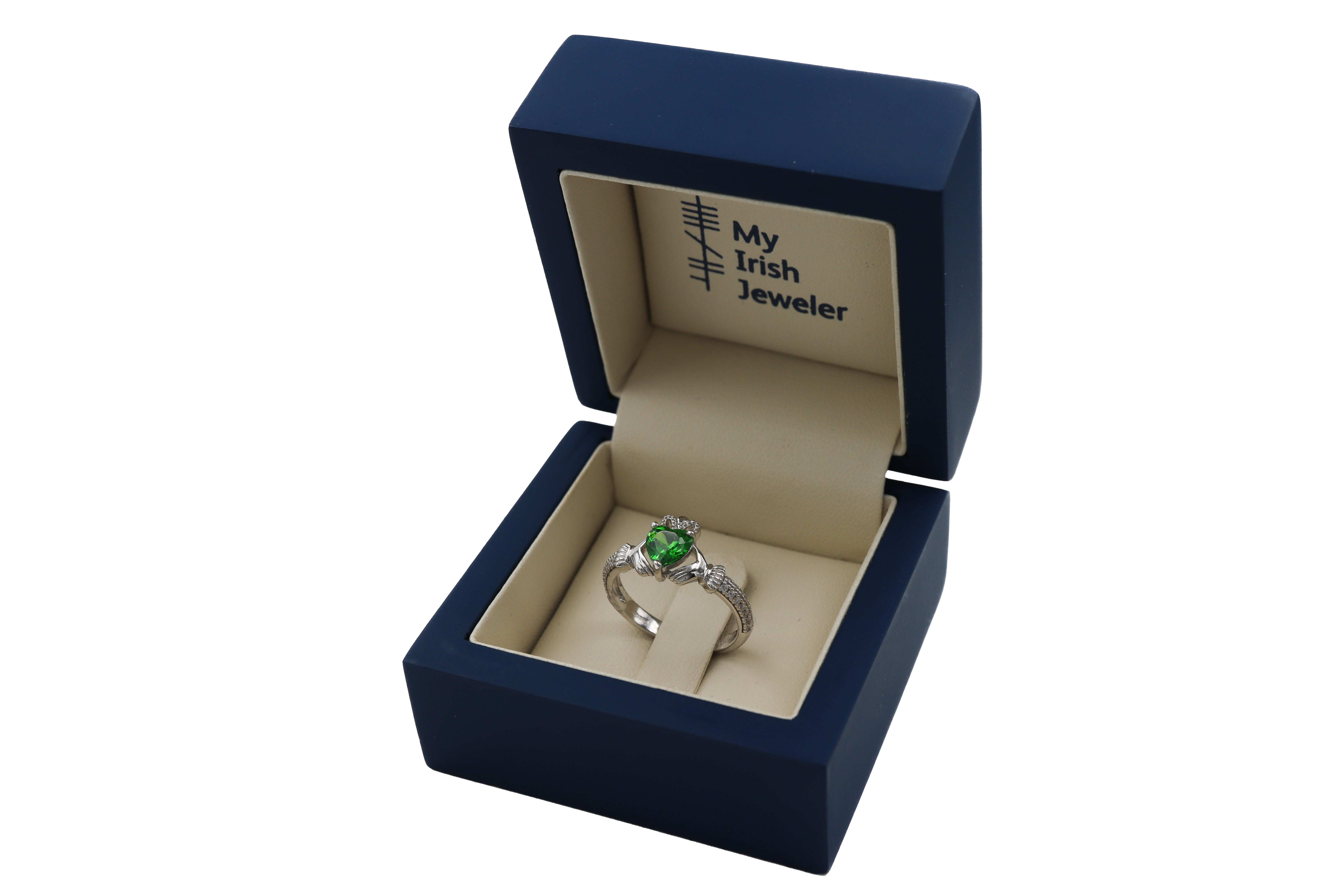 Personalized Sterling Silver May Birthstone Gift Set For Women With a Polished Finish. In Luxury Packaging.