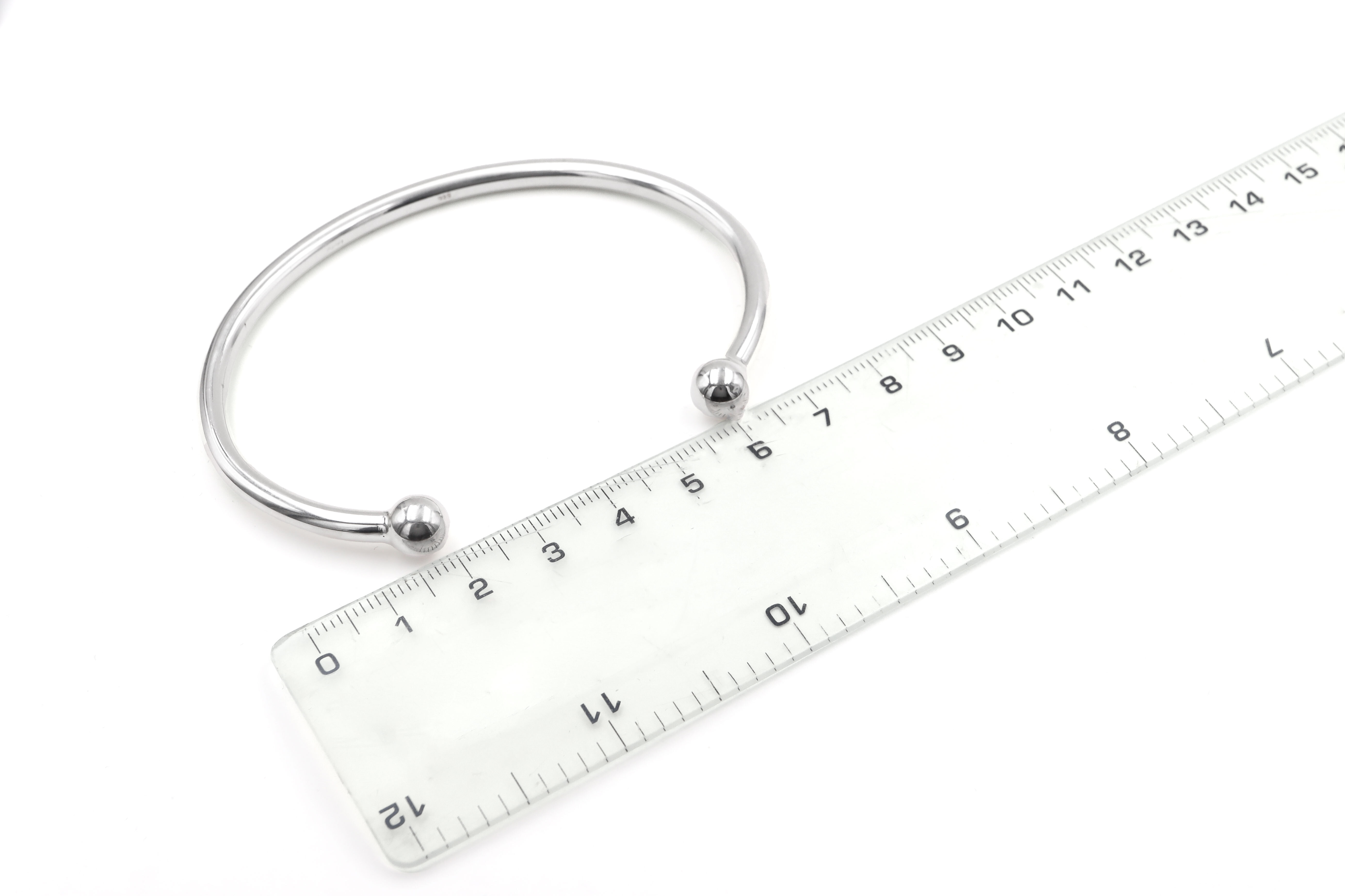 Genuine Sterling Silver Gaelic Bangle. Picture For Scale.