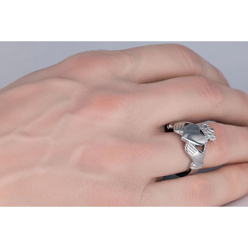 Large and Heavy Mens Claddagh Ring, From Ireland My Irish Jeweler