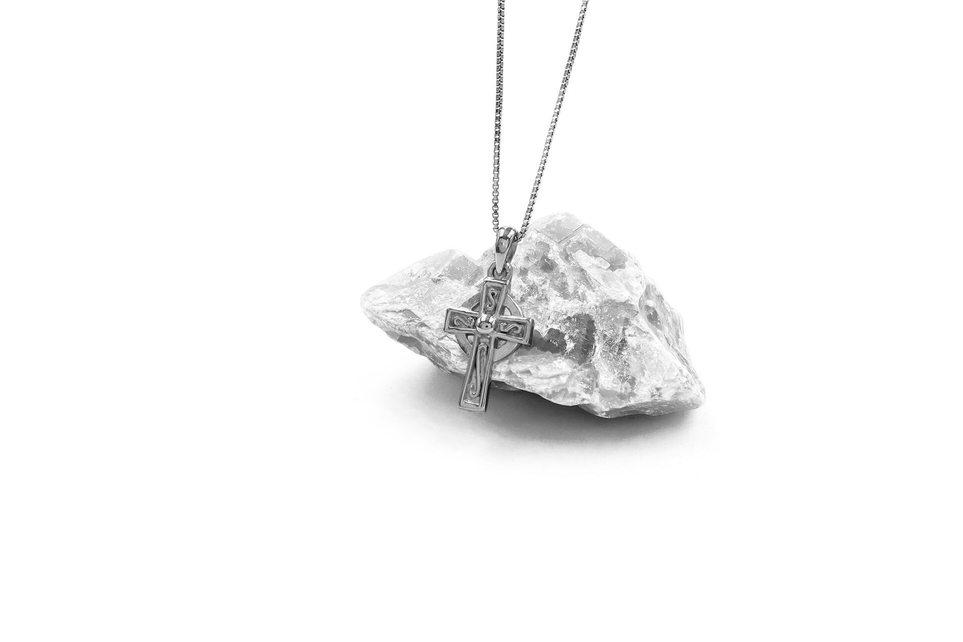 Childrens Sterling Silver Celtic Cross Necklace