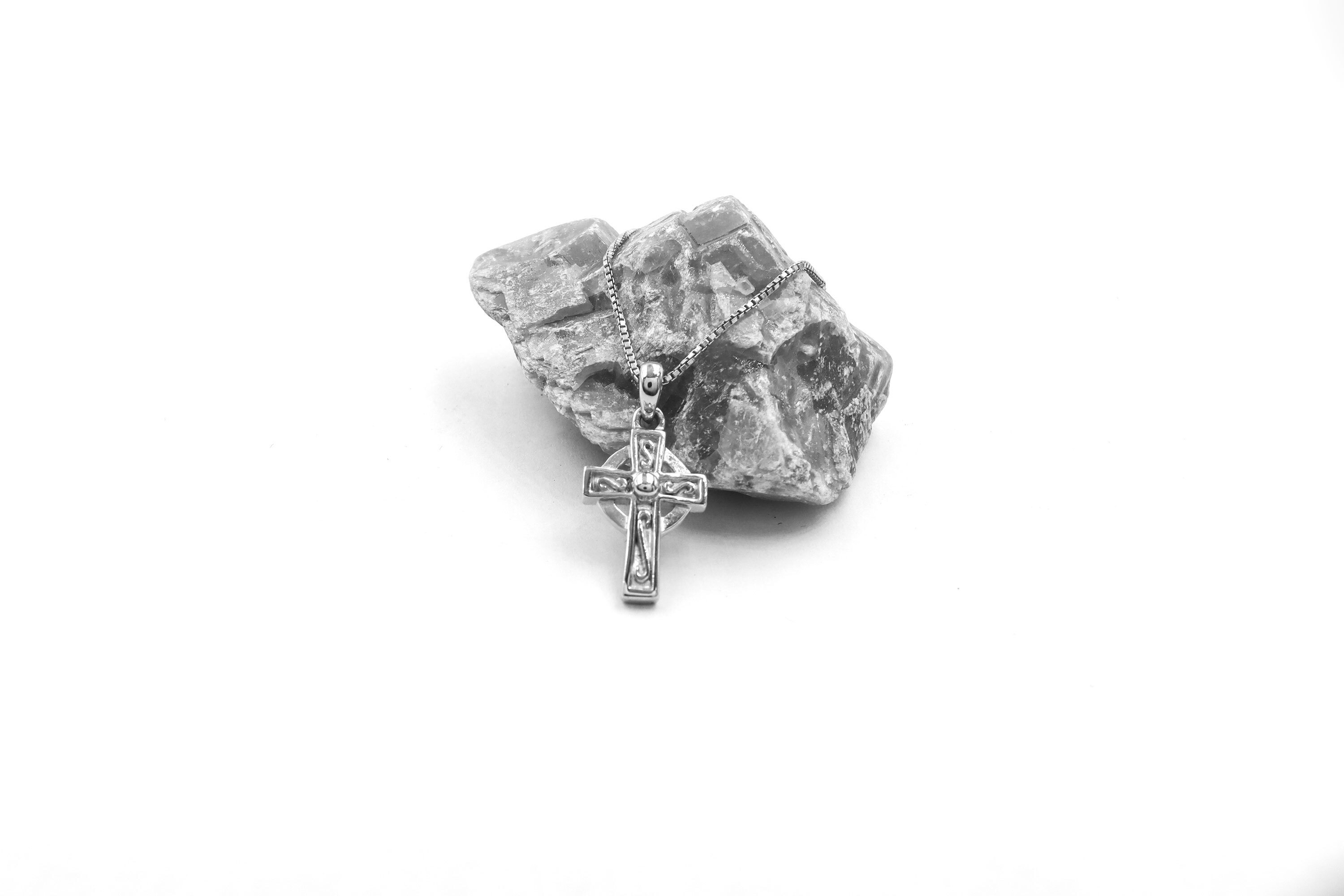 Kids Celtic Cross Necklace in Sterling Silver