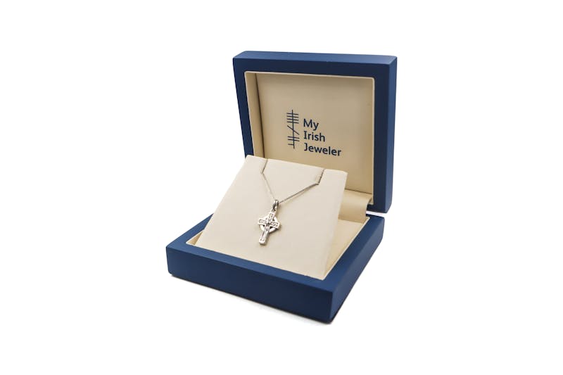 Childrens Attractive Sterling Silver Celtic Cross Necklace