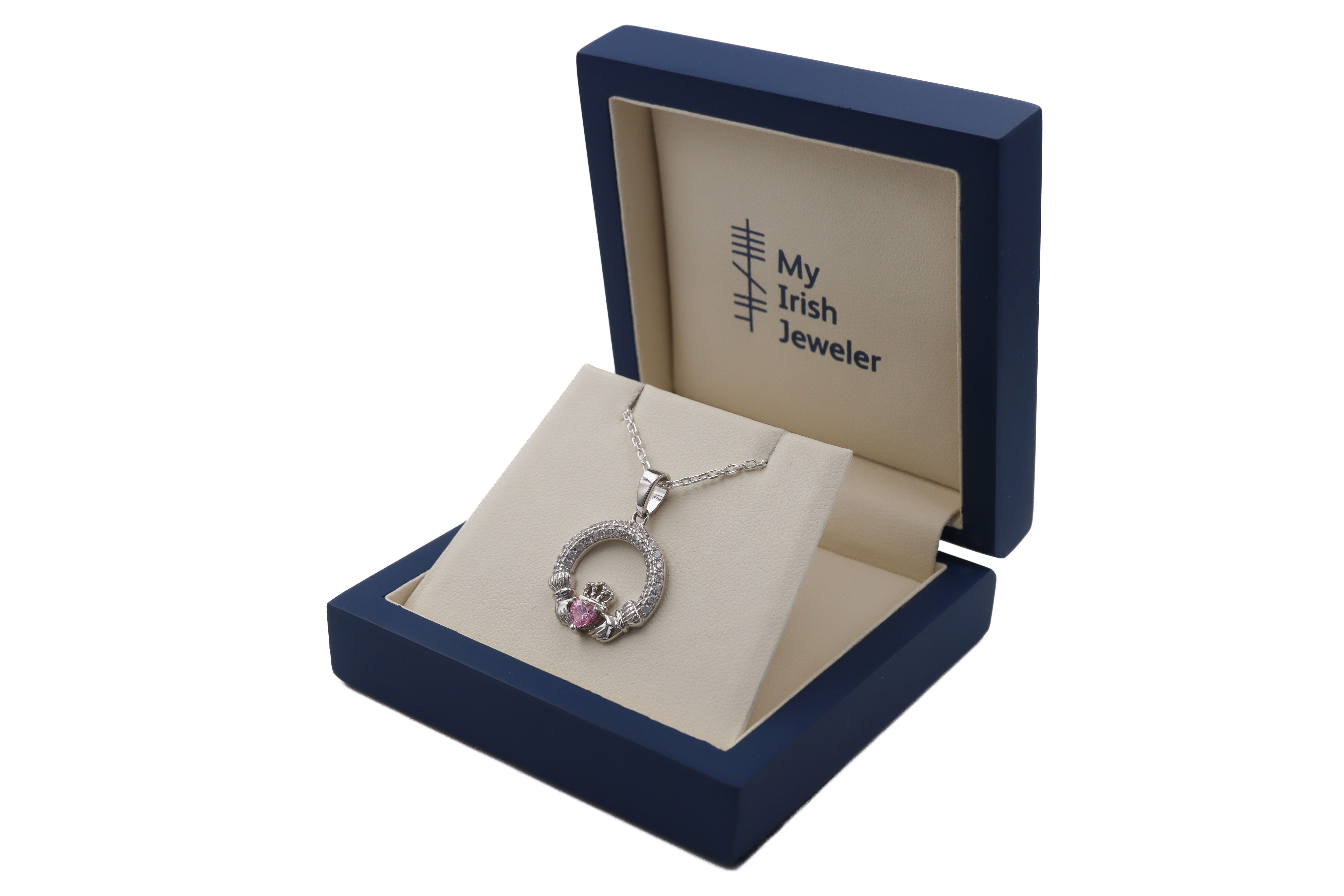 Personalized Sterling Silver October Birthstone Necklace For Women. In Luxury Packaging.