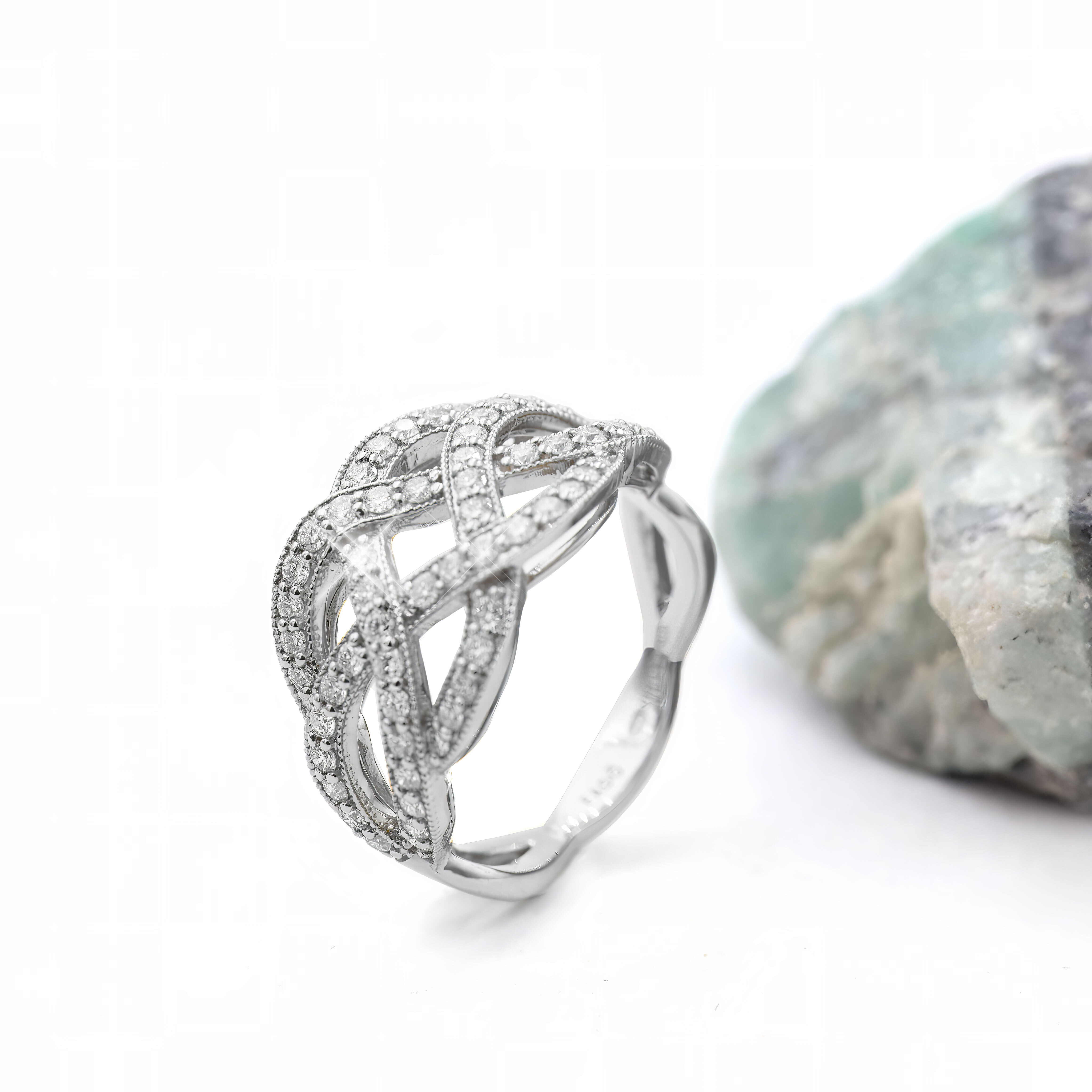 14K gold Diamond Celtic Knot Ring