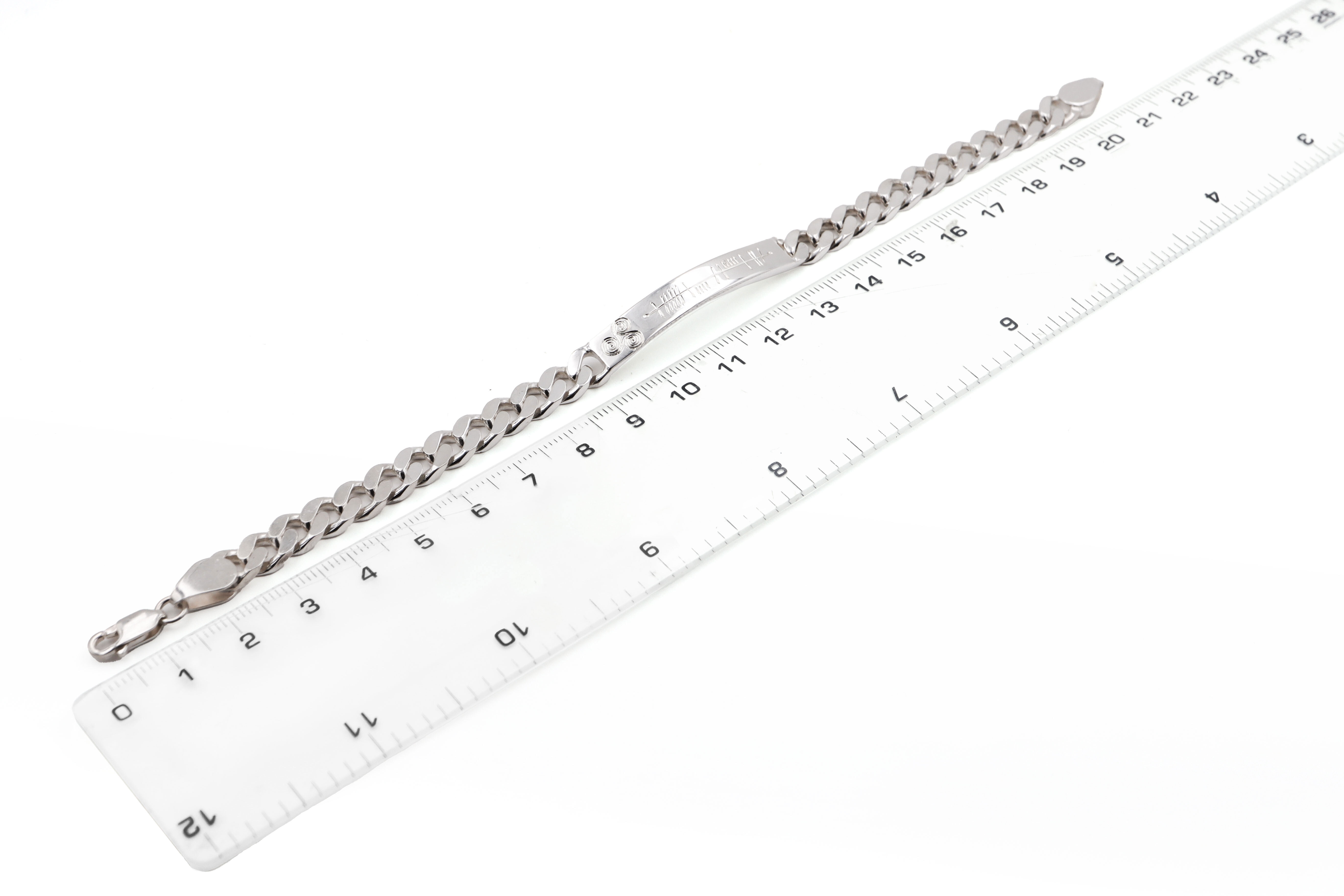 Real Sterling Silver Ogham Bracelet For Men