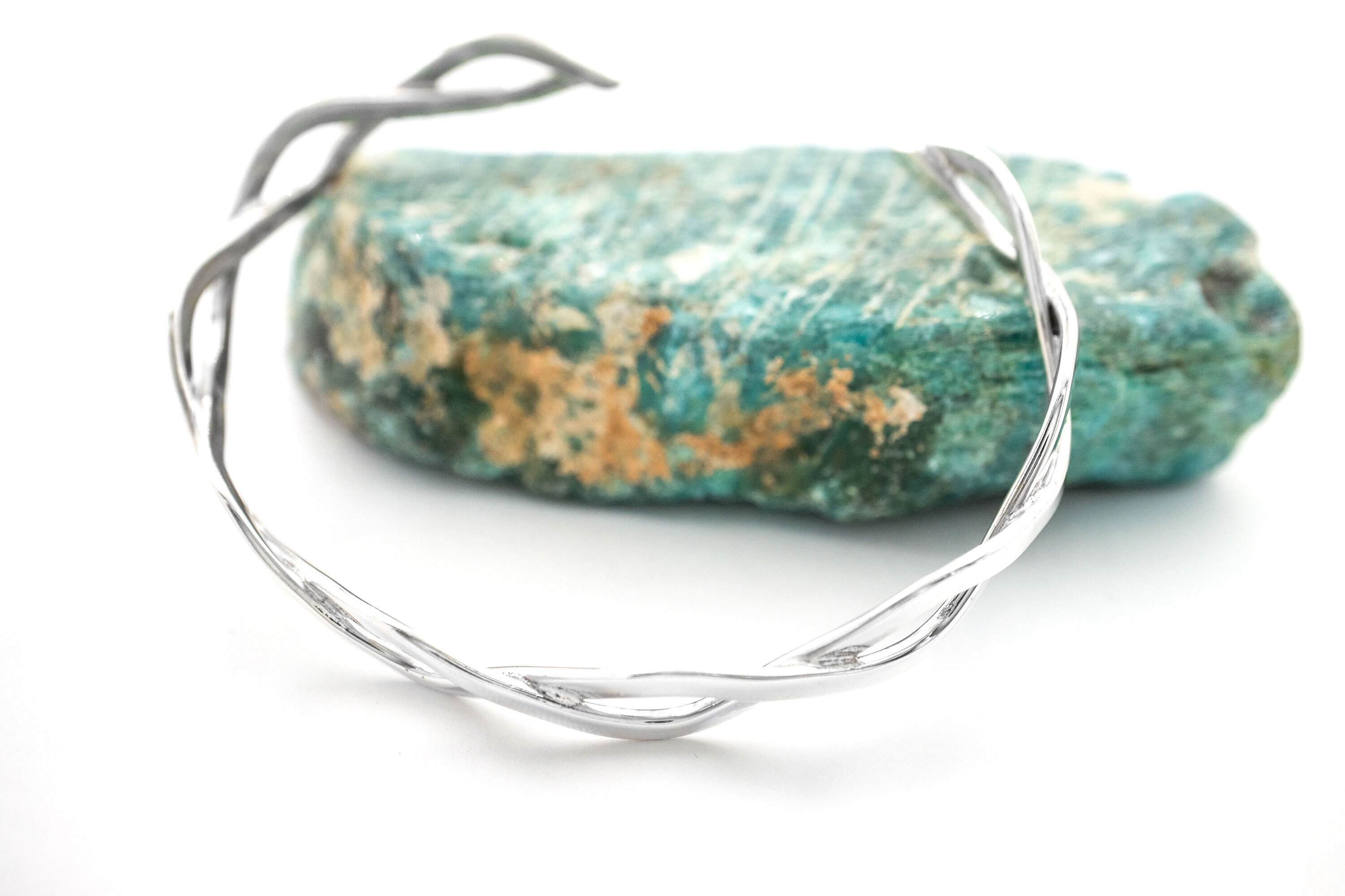 Womens Genuine Sterling Silver Celtic Knot Bracelet