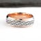 Attractive Rose Gold & Palladium Celtic Knot Ring. Pictured Flat. - Gallery
