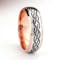 18K Rose Gold and Palladium Celtic Weave Band with Black Enamel - Gallery