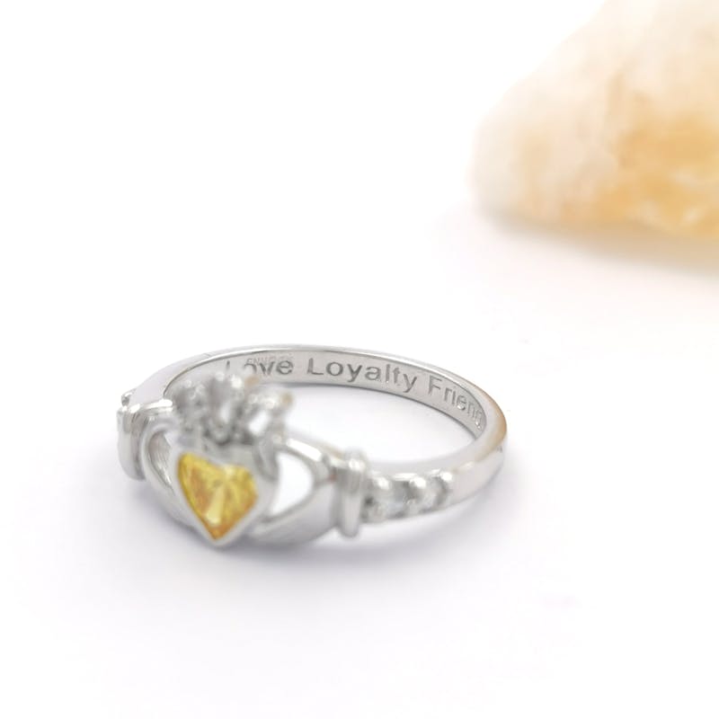 Striking Sterling Silver November Birthstone Ring For Women