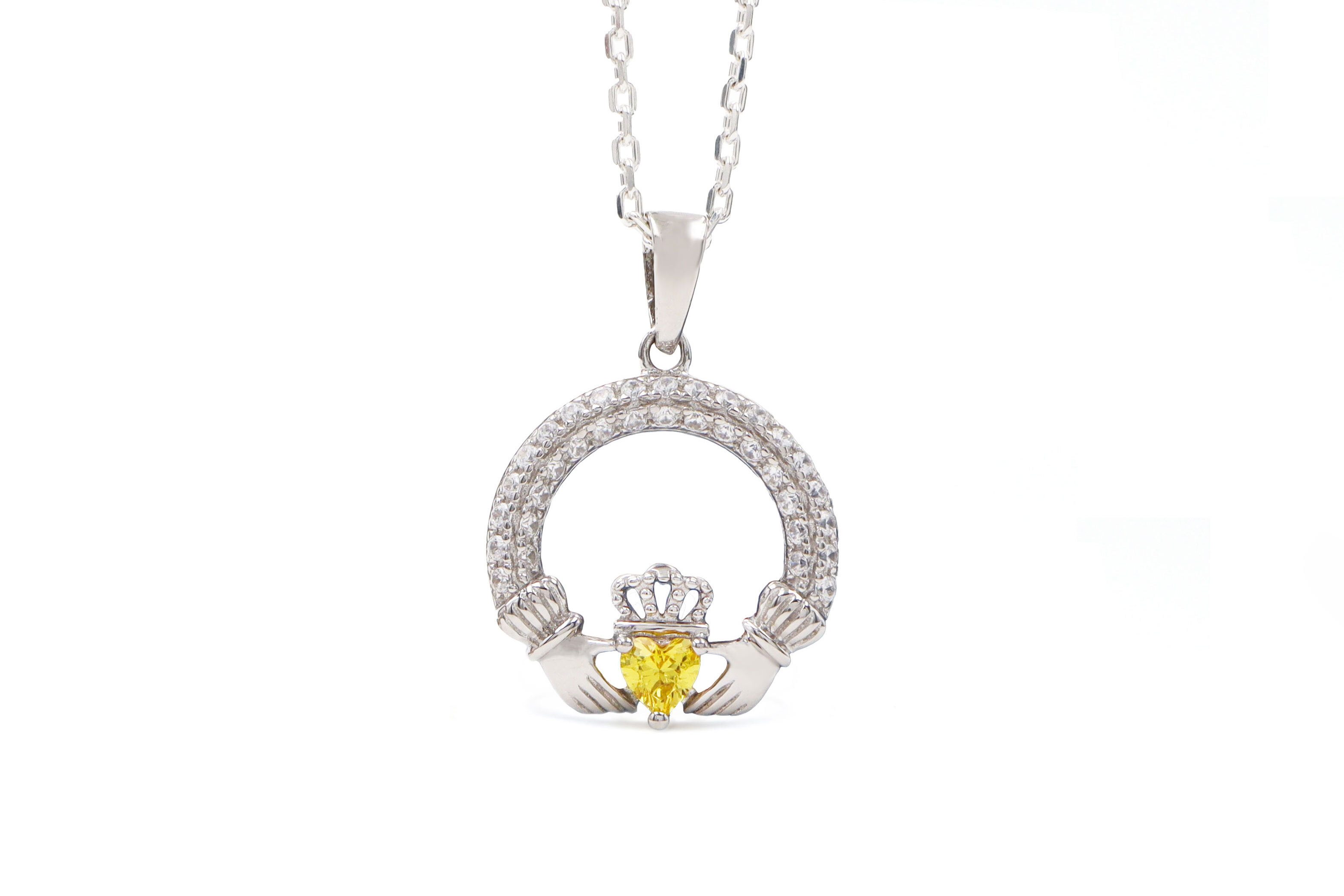 Real Sterling Silver November Birthstone Necklace For Women