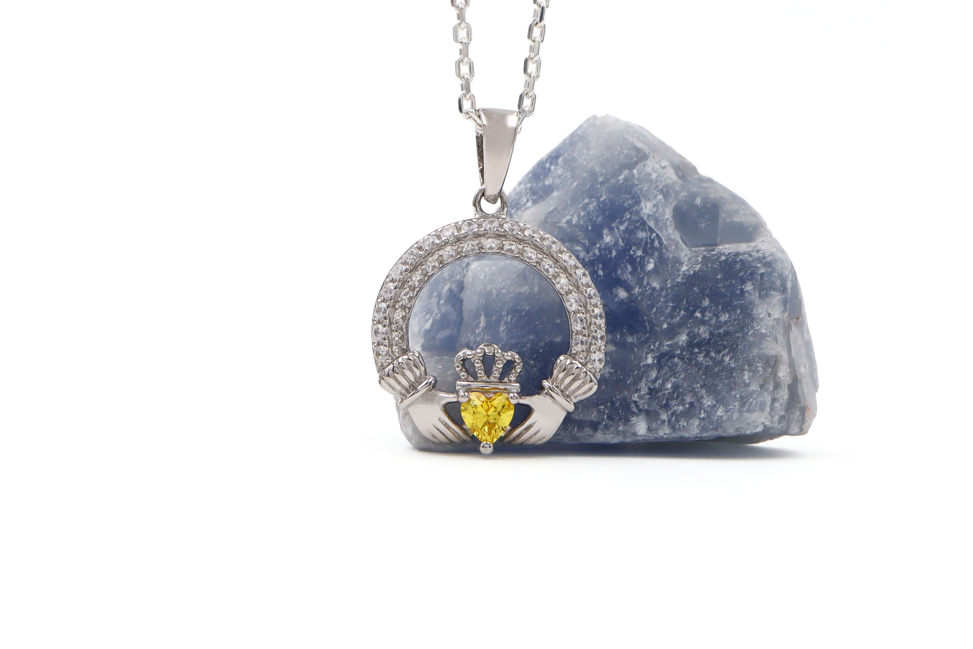 Womens Polished November Birthstone Gift Set in Real Sterling Silver