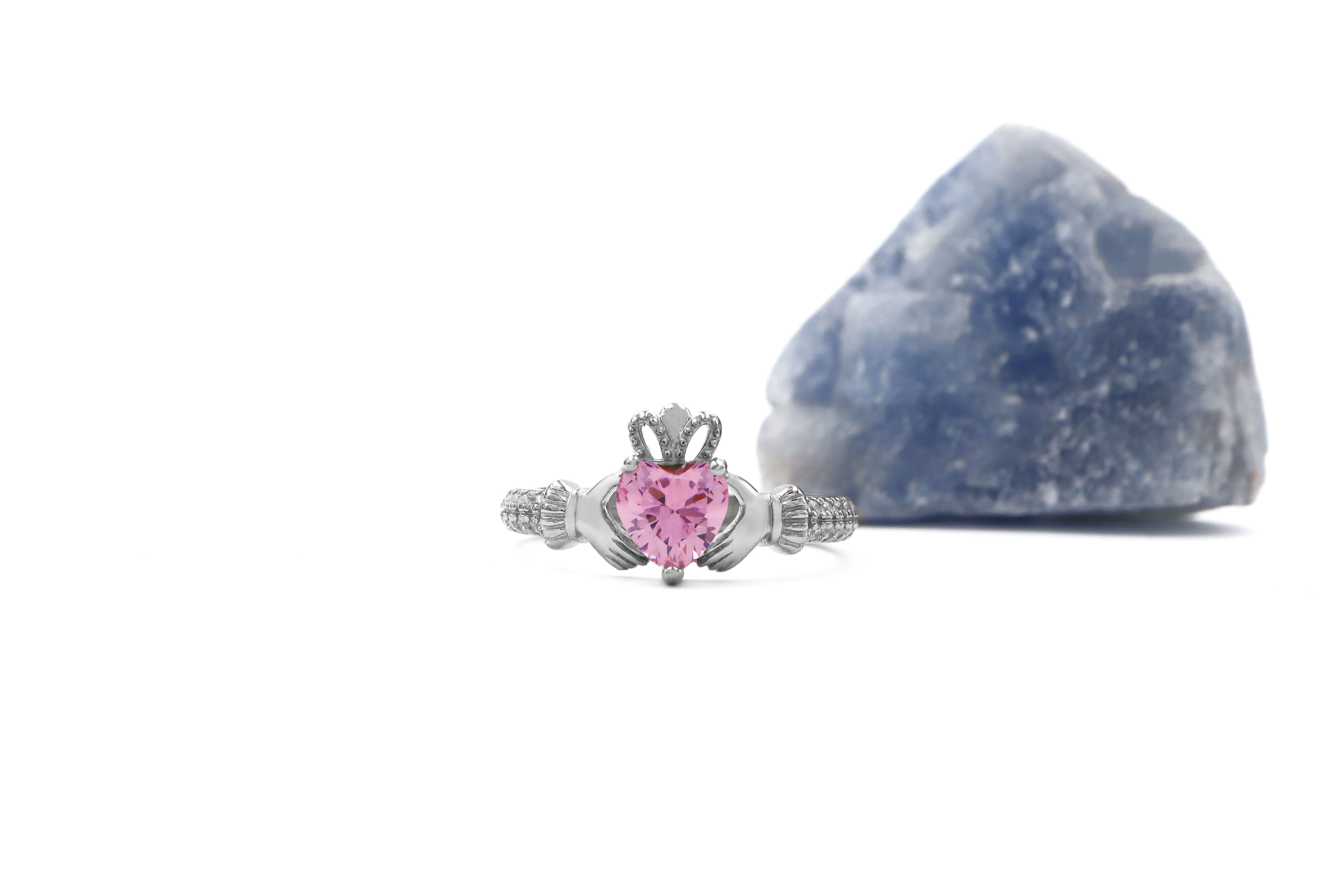 Irish Sterling Silver October Birthstone Gift Set For Women With a Polished Finish