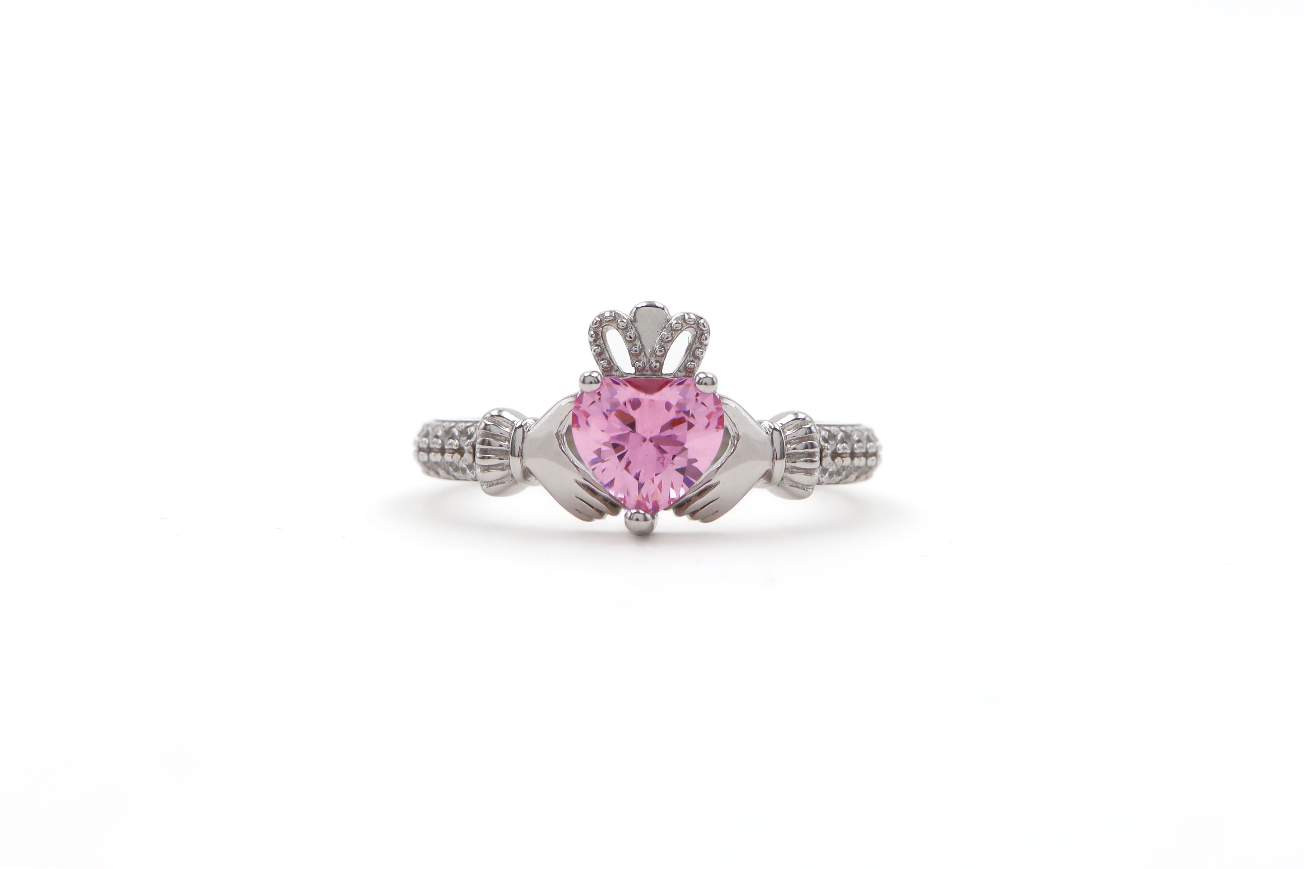 Womens October Birthstone 2.0mm Ring in Sterling Silver