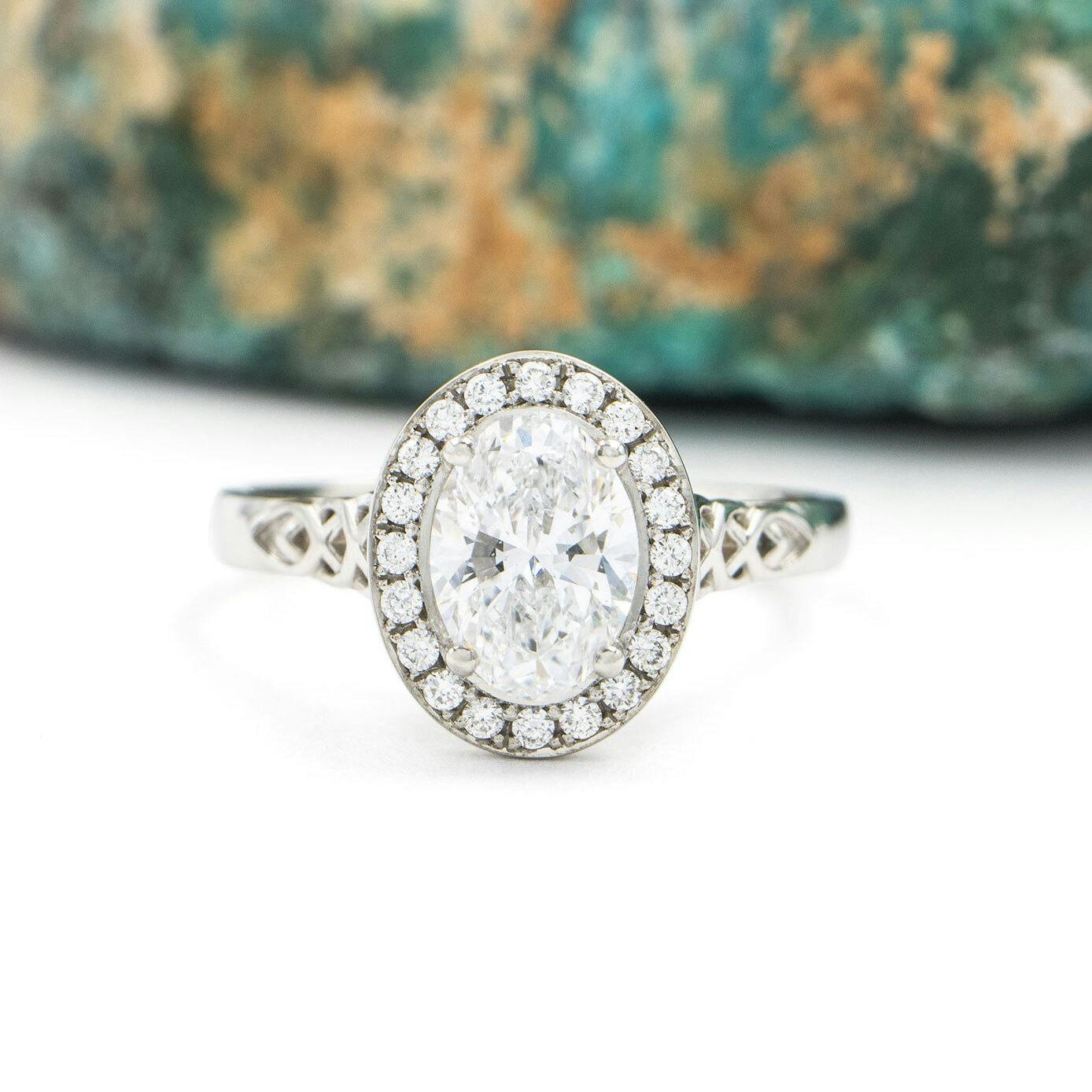 Oval Lab Diamond Celtic Knot Ring, Made in Ireland My Irish Jeweler