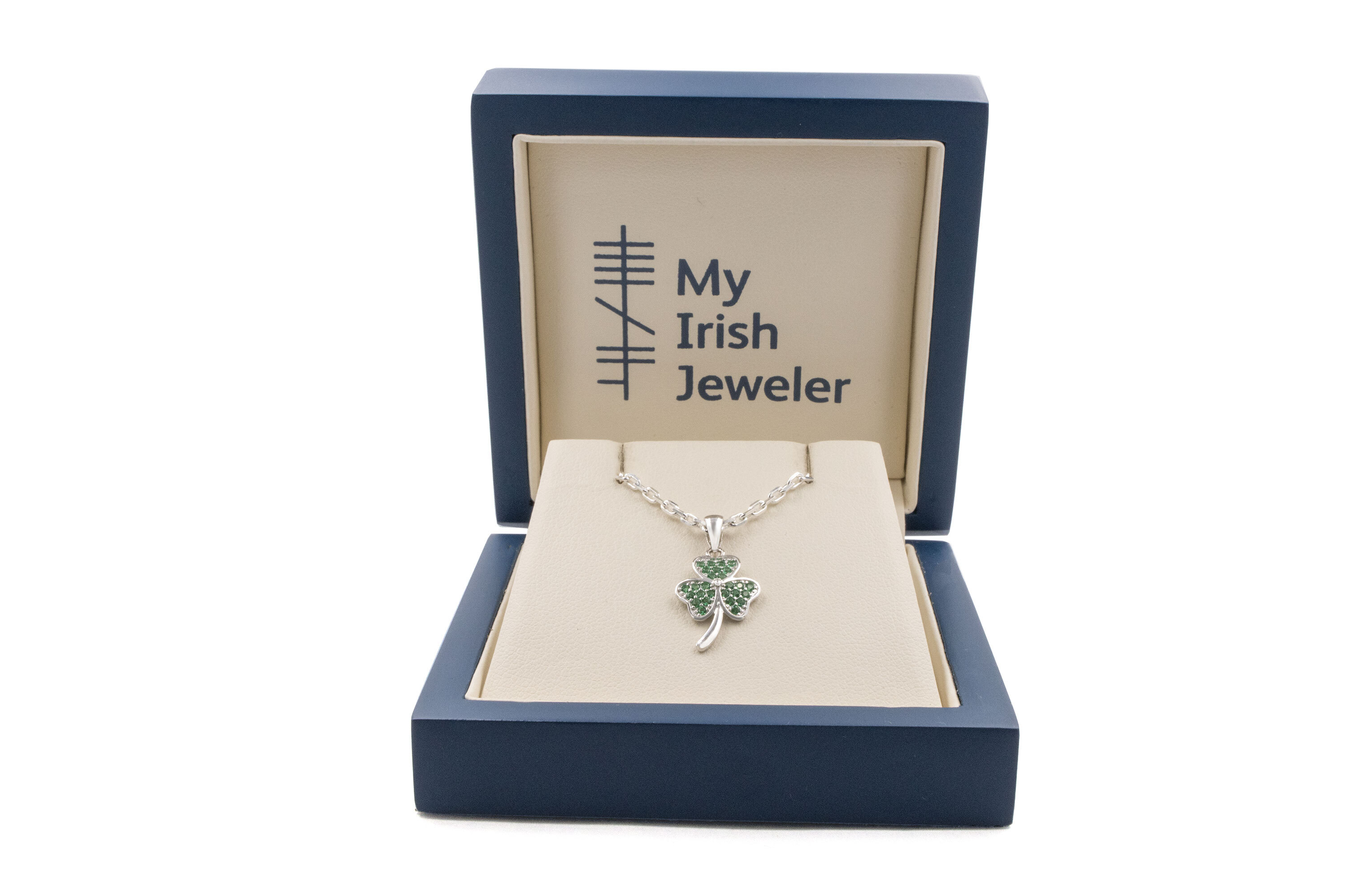 Womens Petite Shamrock Gift Set in Real Sterling Silver. In Luxury Packaging.