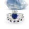 Sapphire and Diamond Claddagh Ring - 1.24cts - Gallery