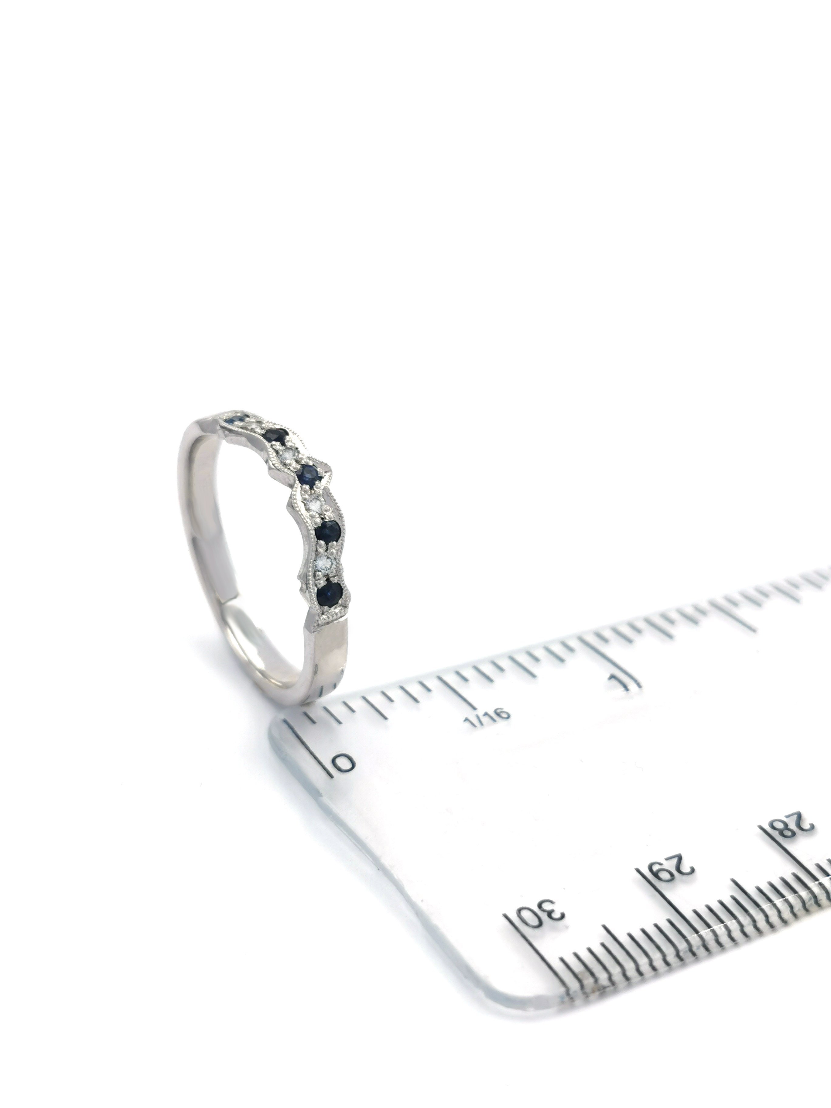 Womens Attractive Platinum Celtic Knot Ring. Picture For Scale.