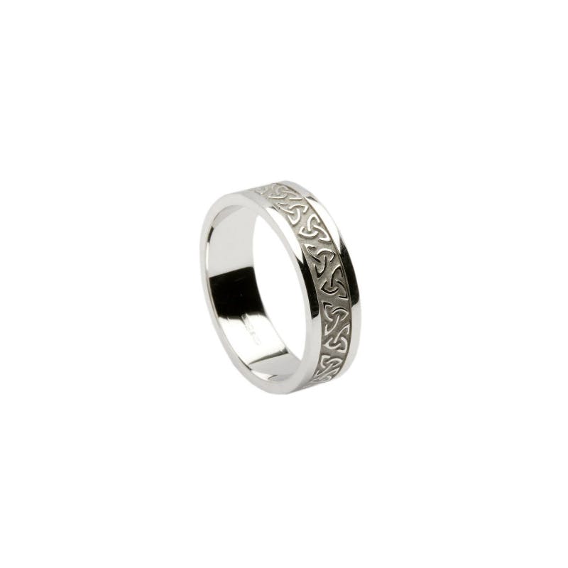 Striking Platinum Trinity Knot 8.1mm Ring For Men